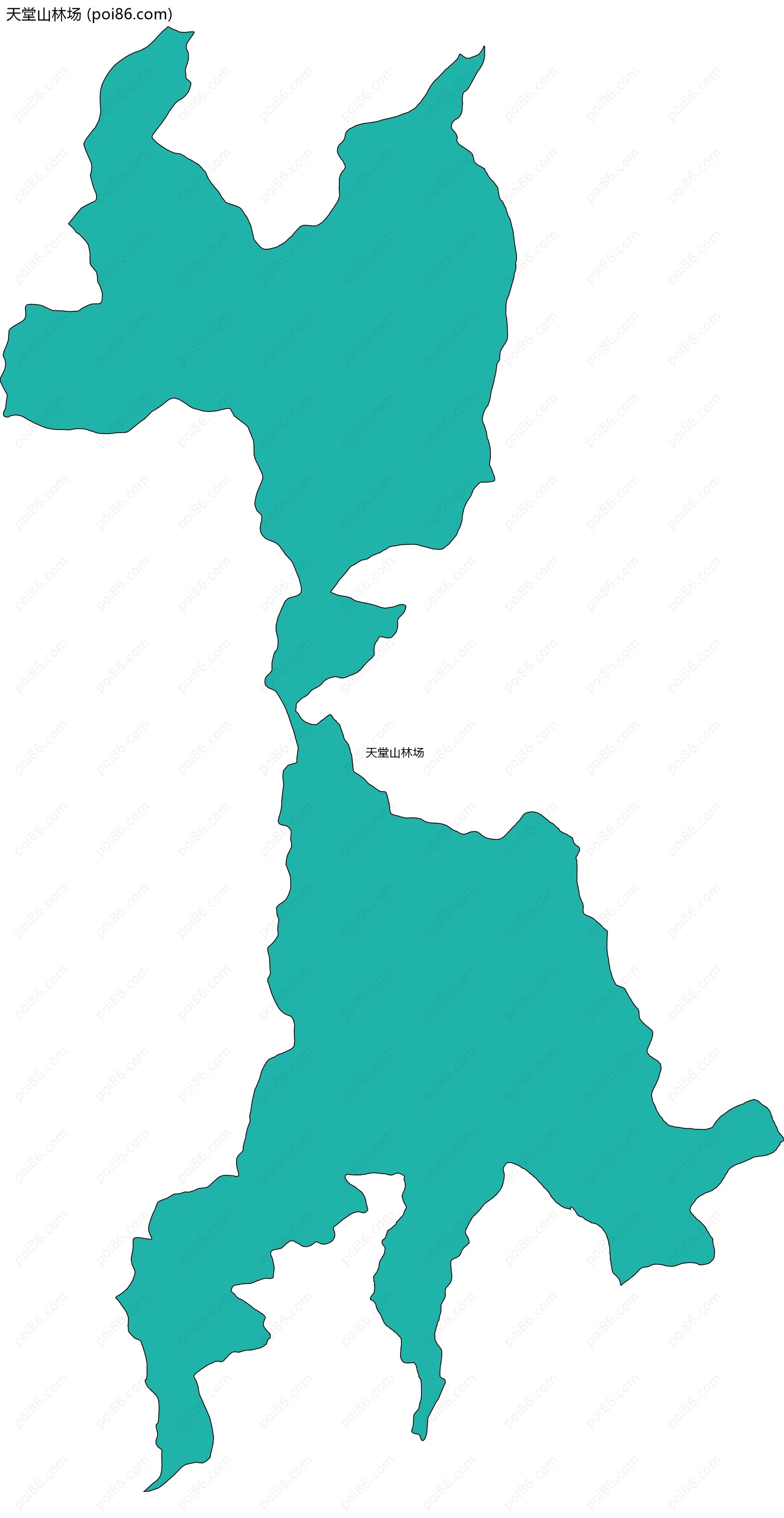 天堂山林场边界地图