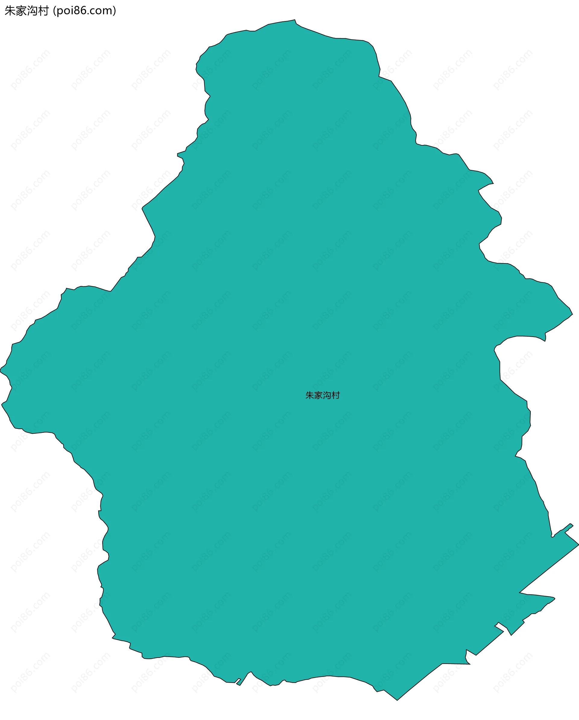 朱家沟村边界地图