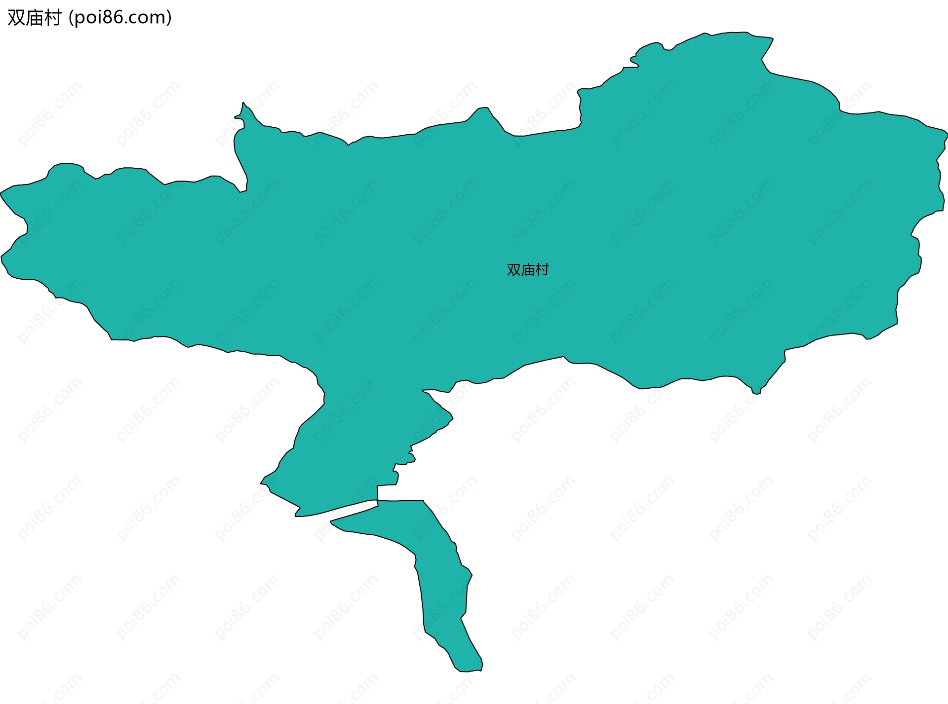 双庙村边界地图