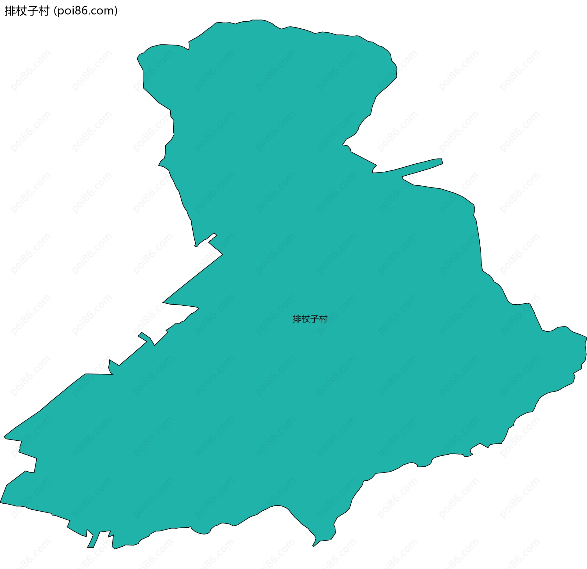 排杖子村边界地图