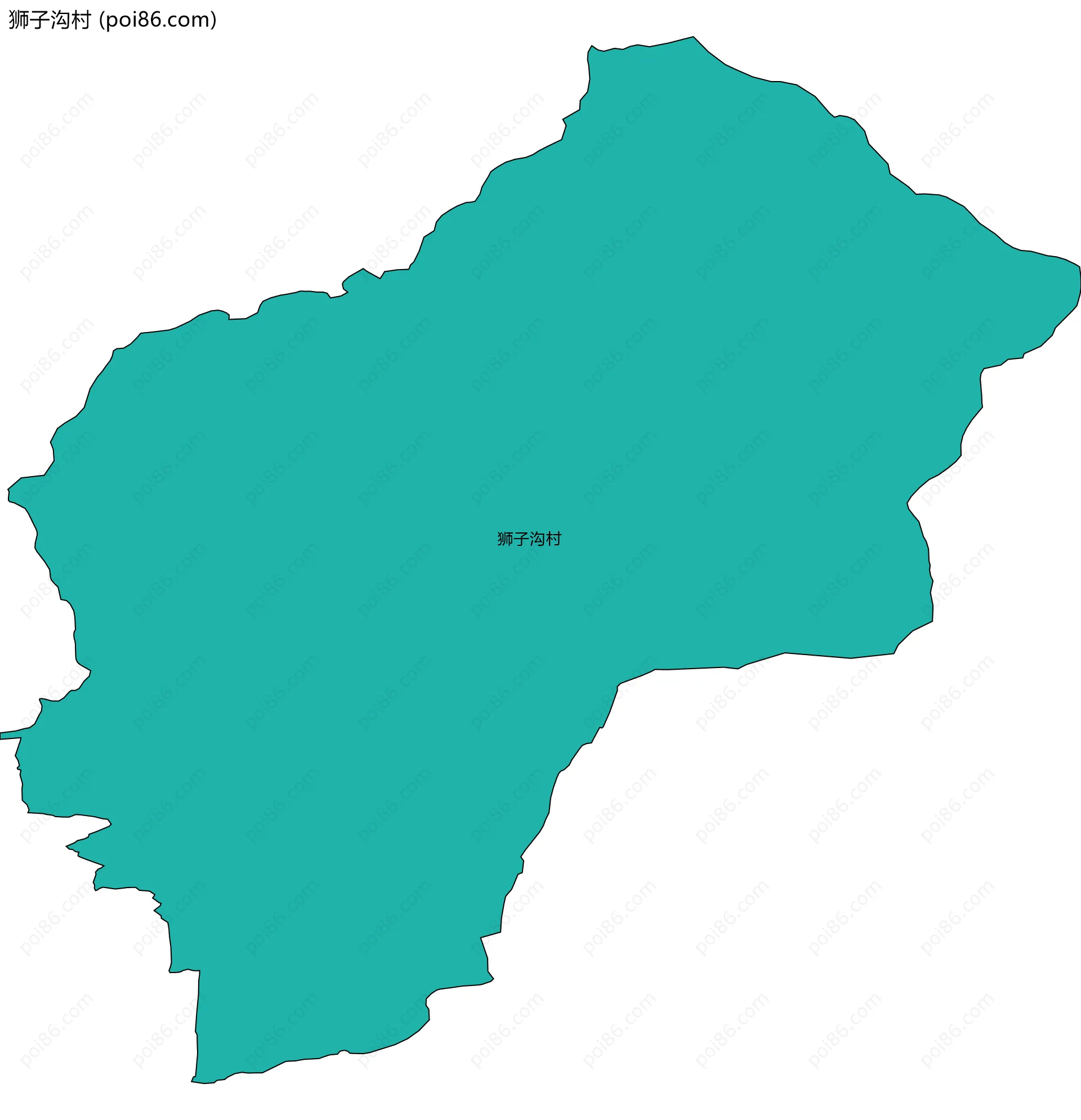 狮子沟村边界地图