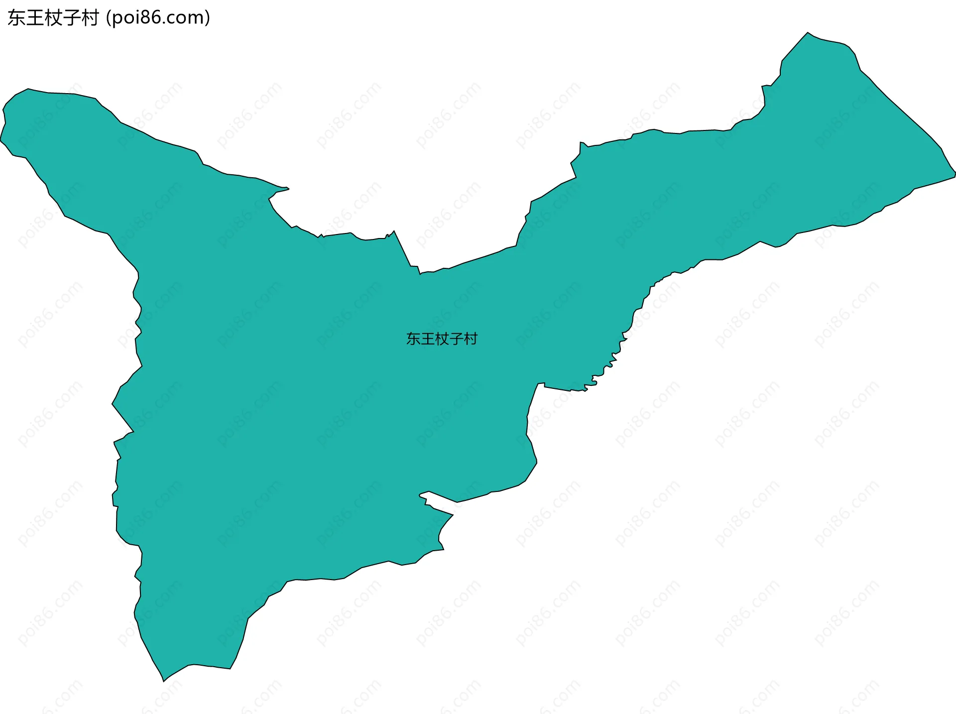 东王杖子村边界地图