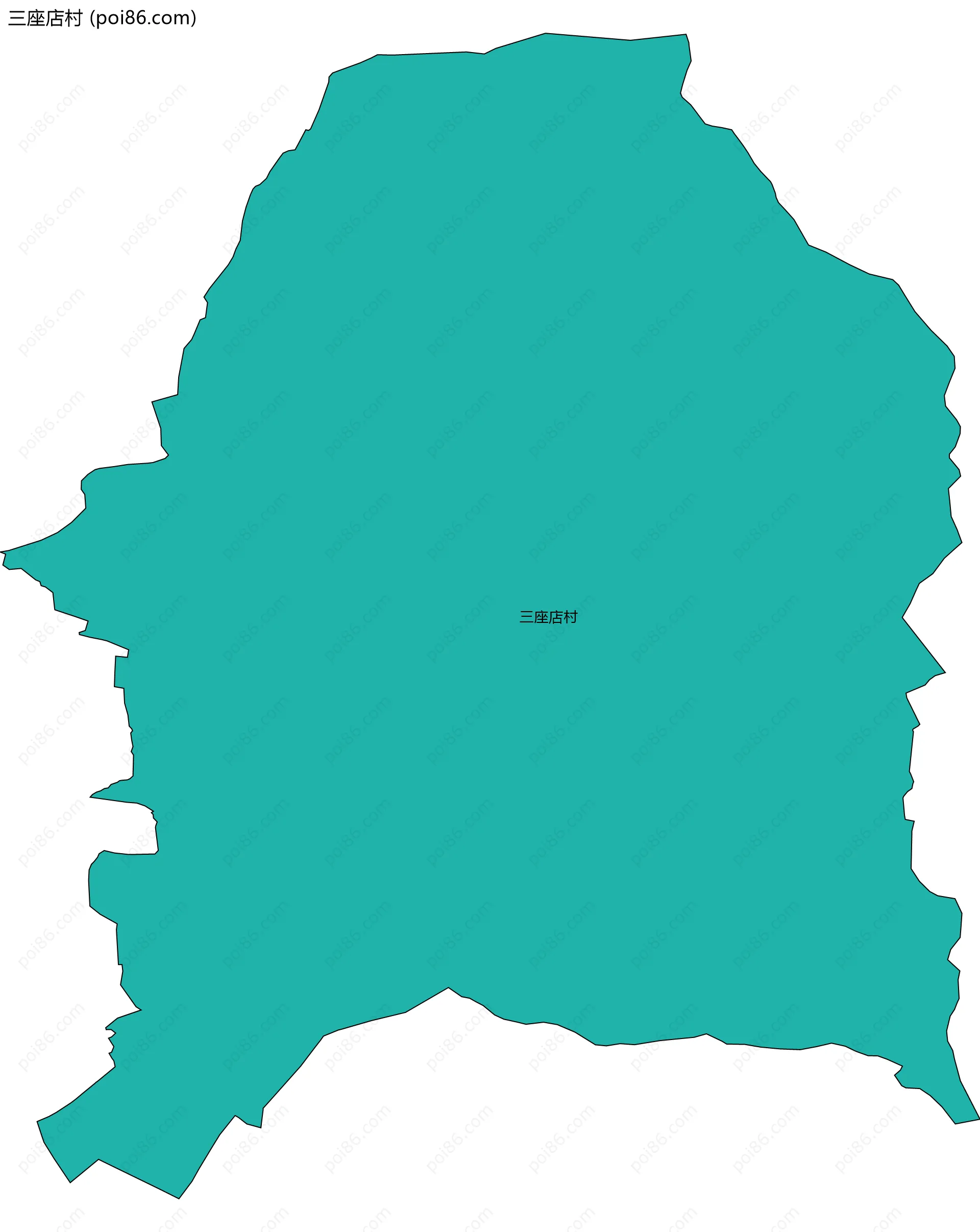 三座店村边界地图