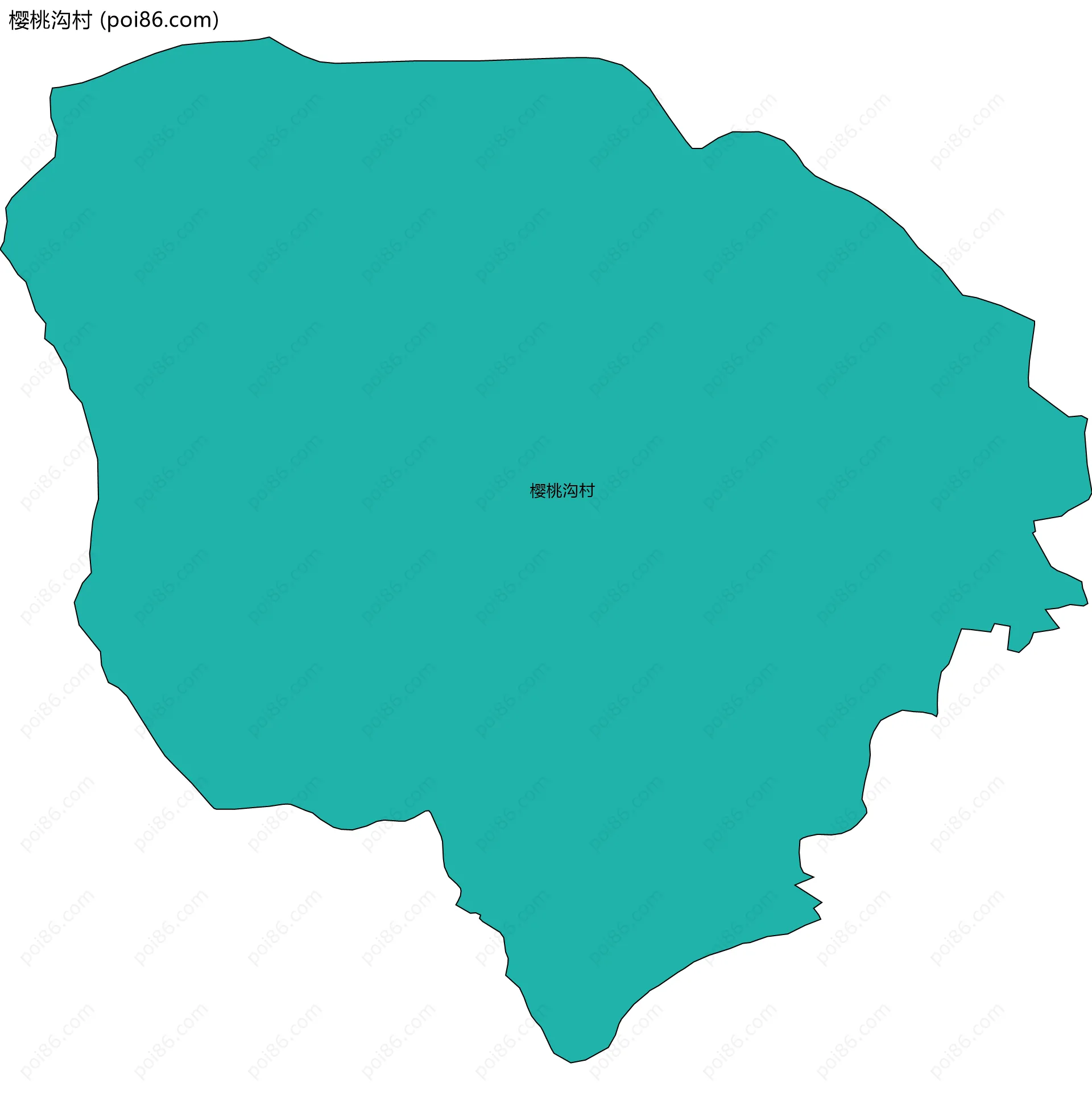 樱桃沟村边界地图