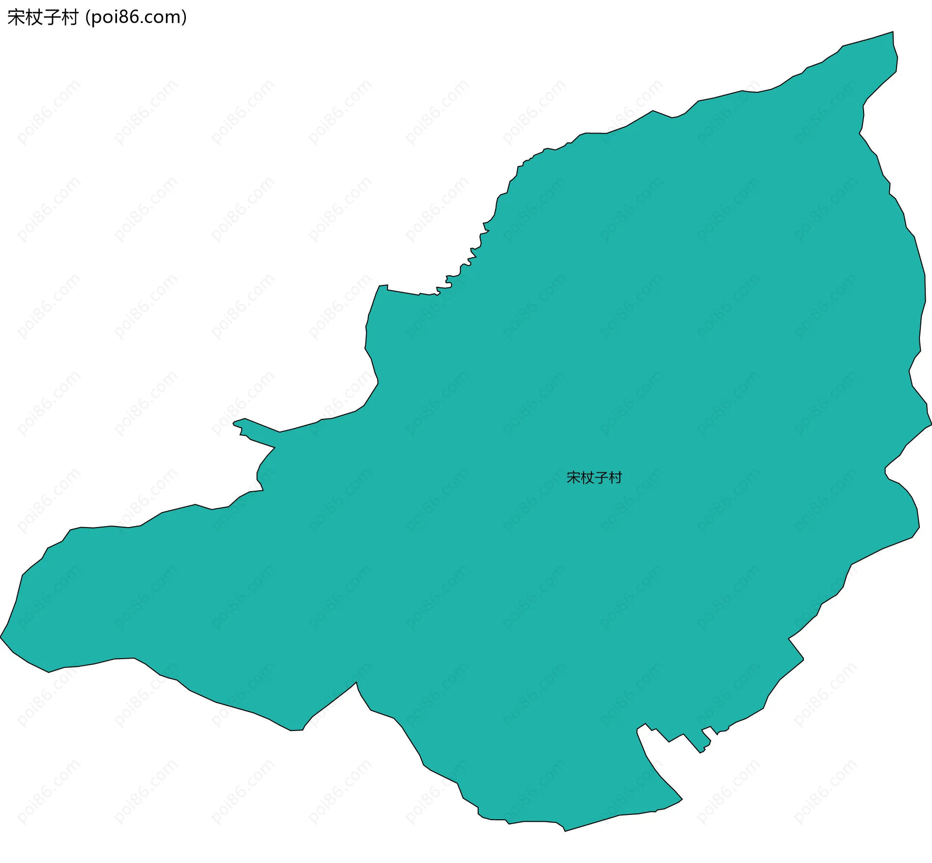 宋杖子村边界地图