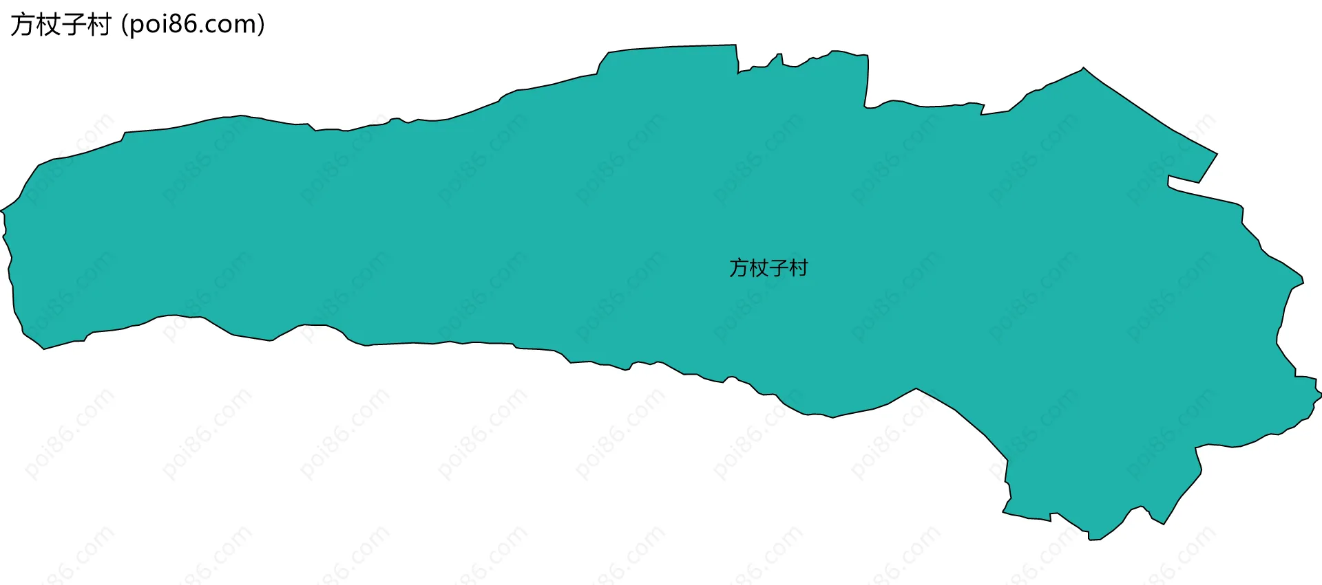 方杖子村边界地图