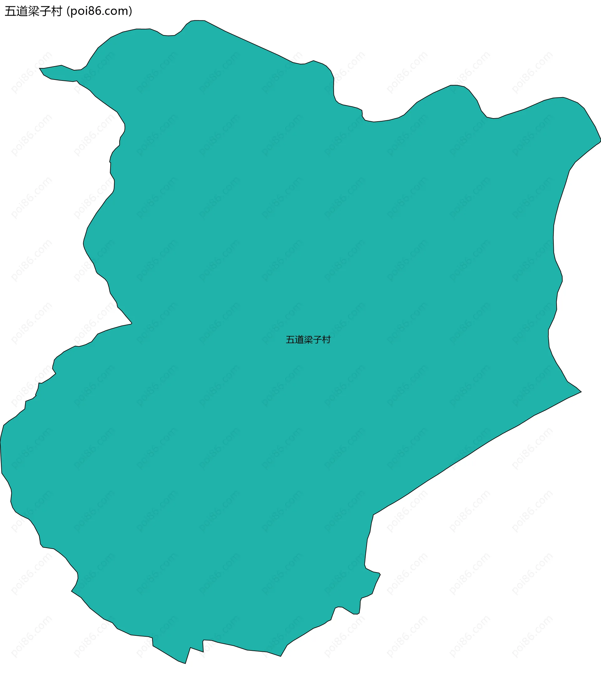 五道梁子村边界地图