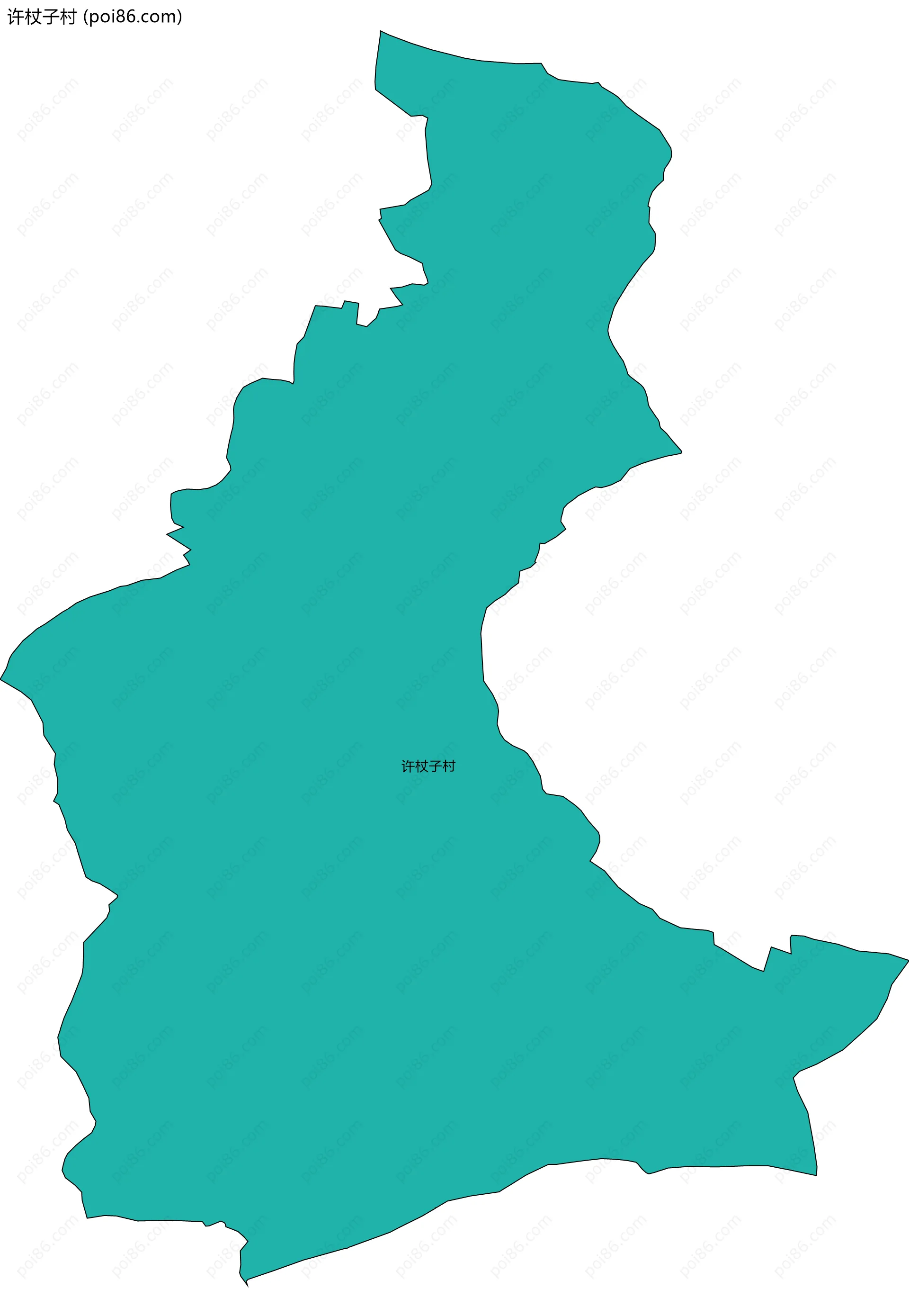 许杖子村边界地图