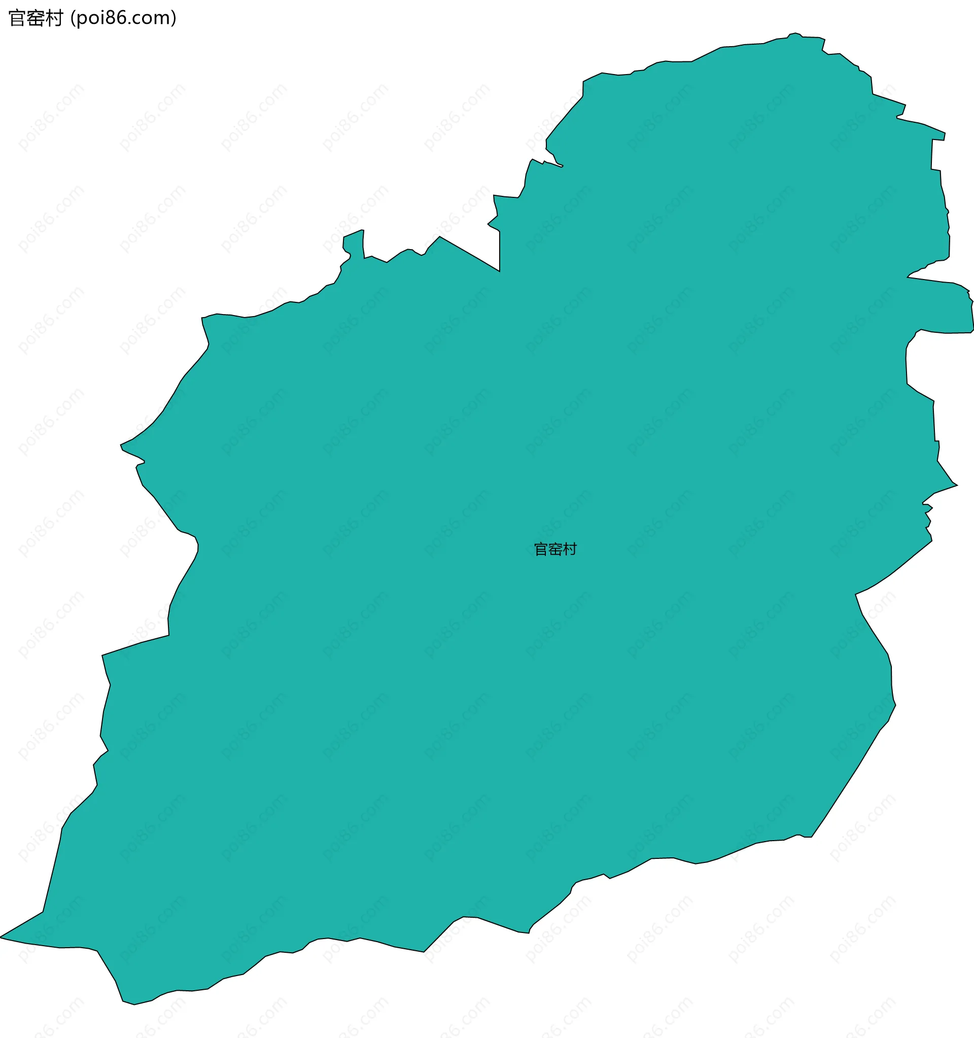 官窑村边界地图