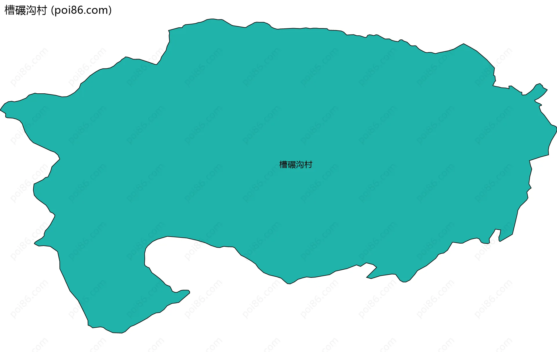 槽碾沟村边界地图