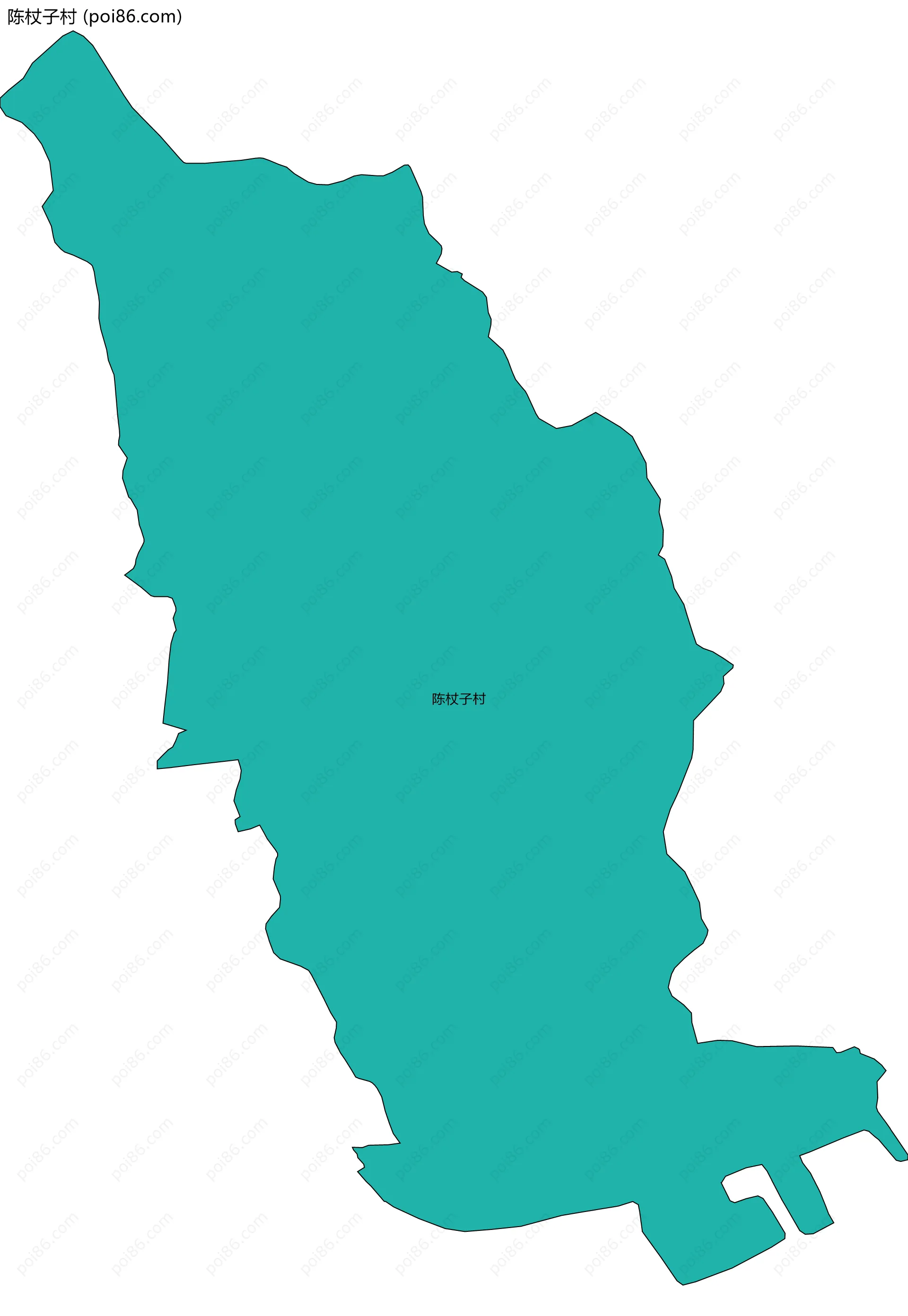 陈杖子村边界地图