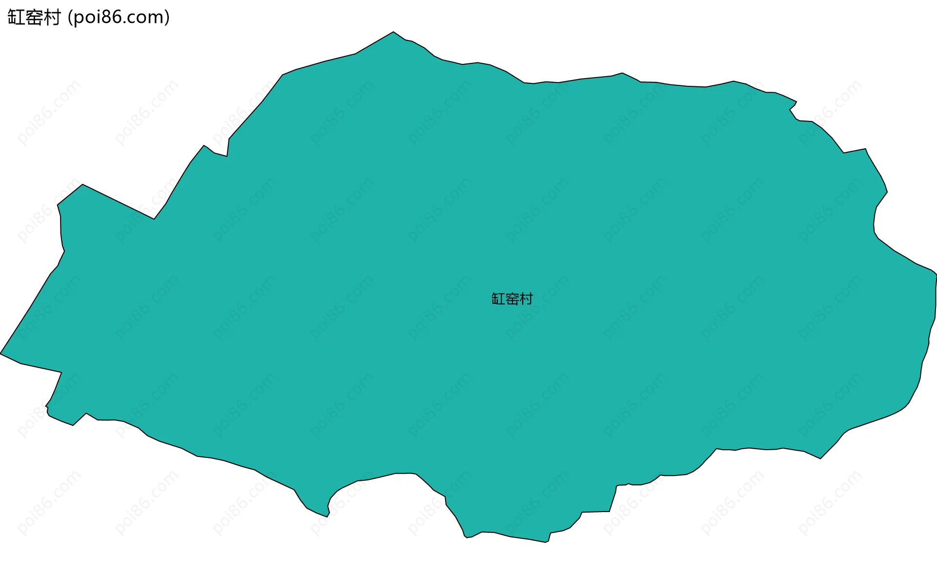 缸窑村边界地图