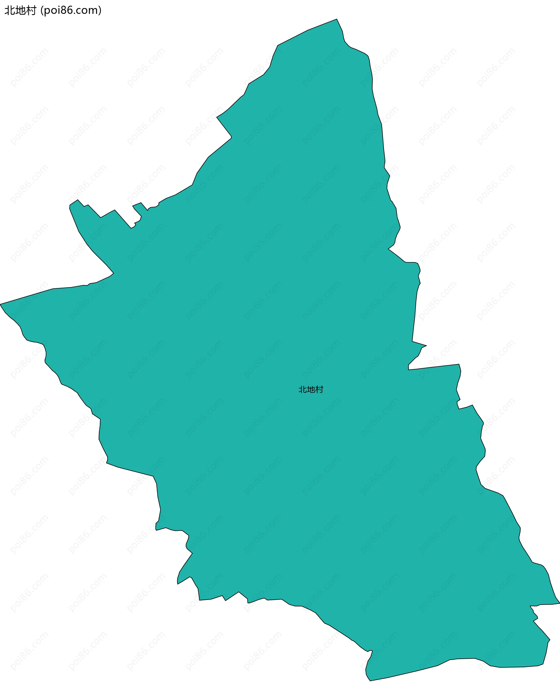 北地村边界地图