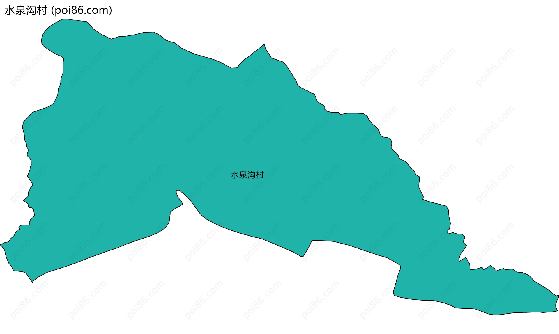 水泉沟村边界地图