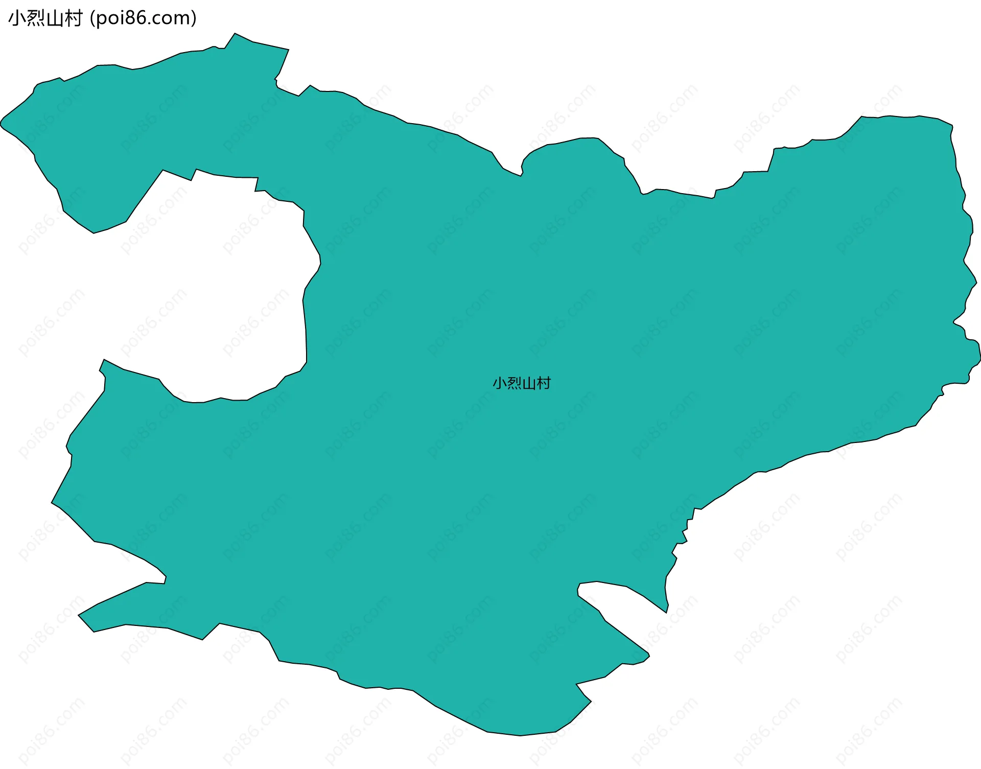小烈山村边界地图