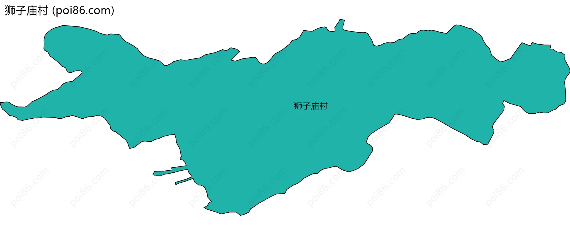 狮子庙村边界地图