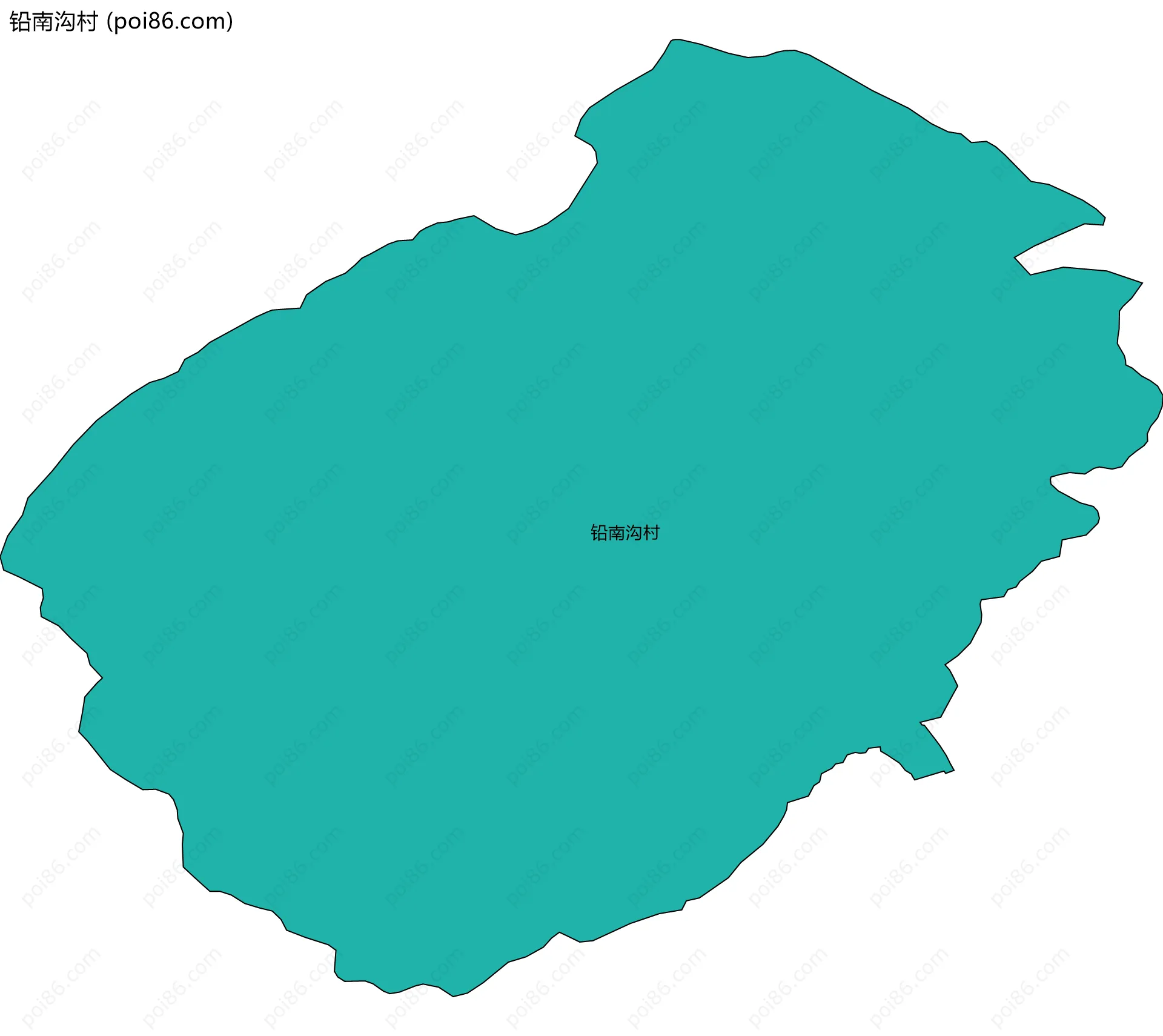 铅南沟村边界地图