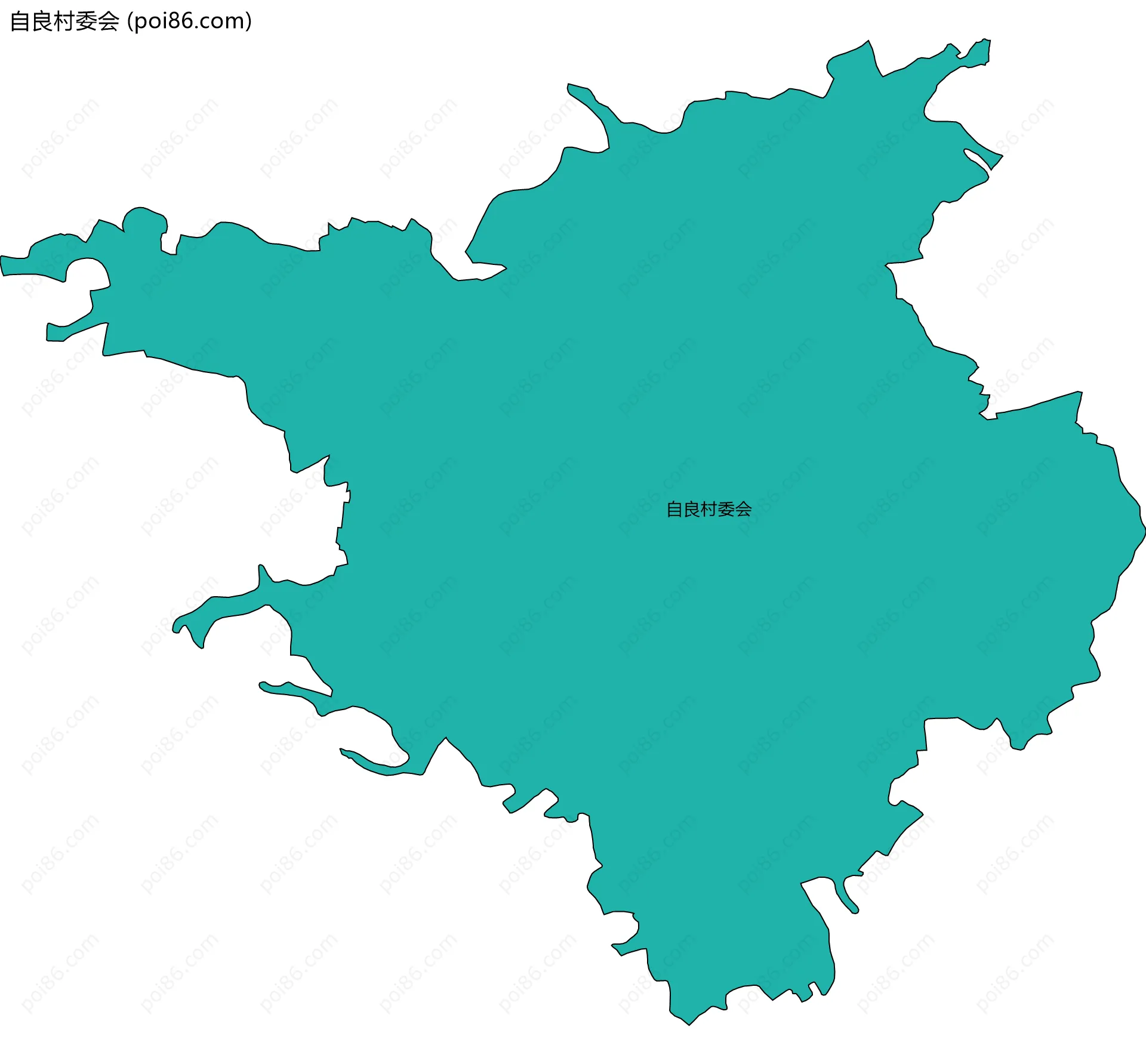 自良村委会边界地图