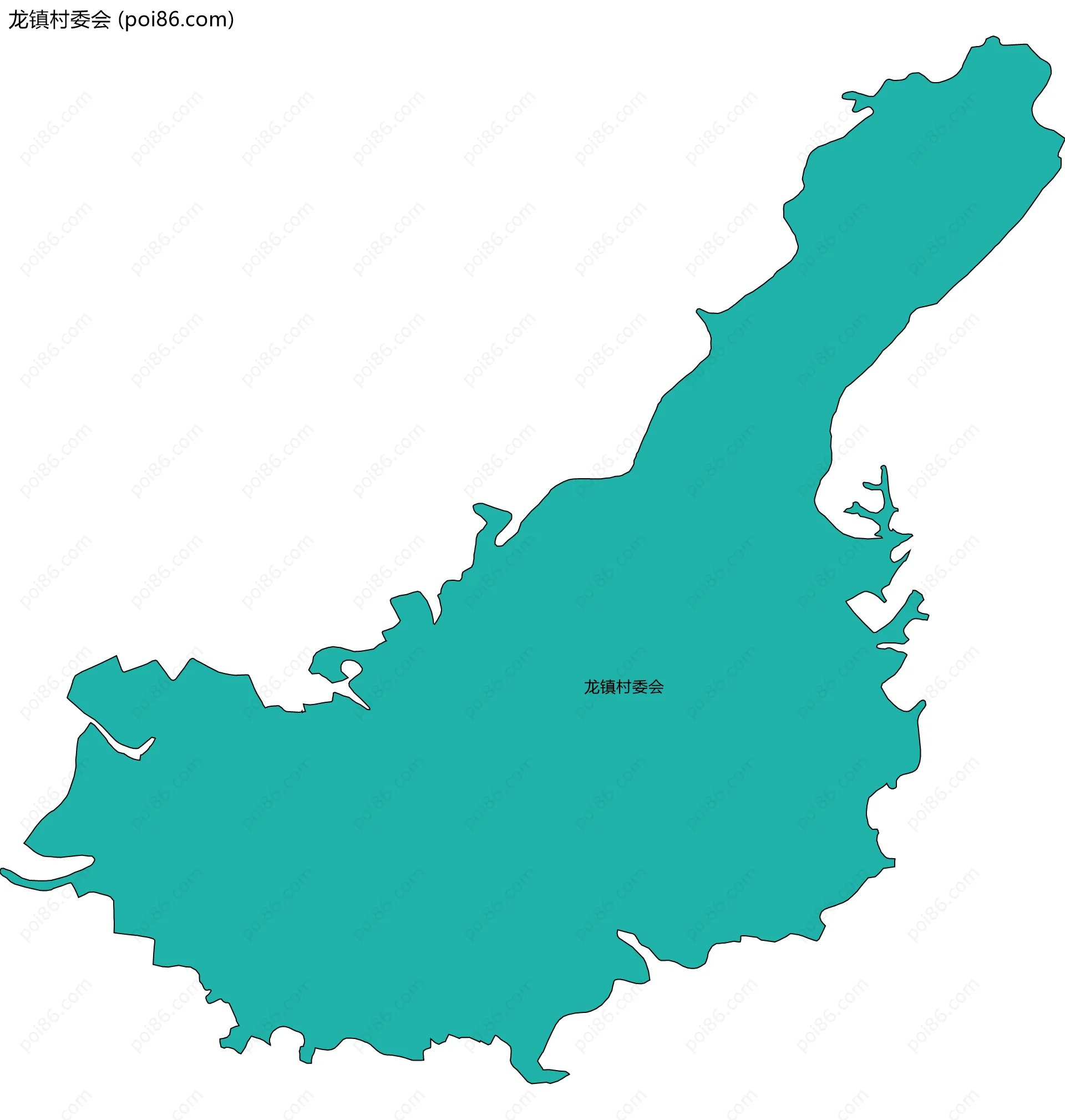 龙镇村委会边界地图