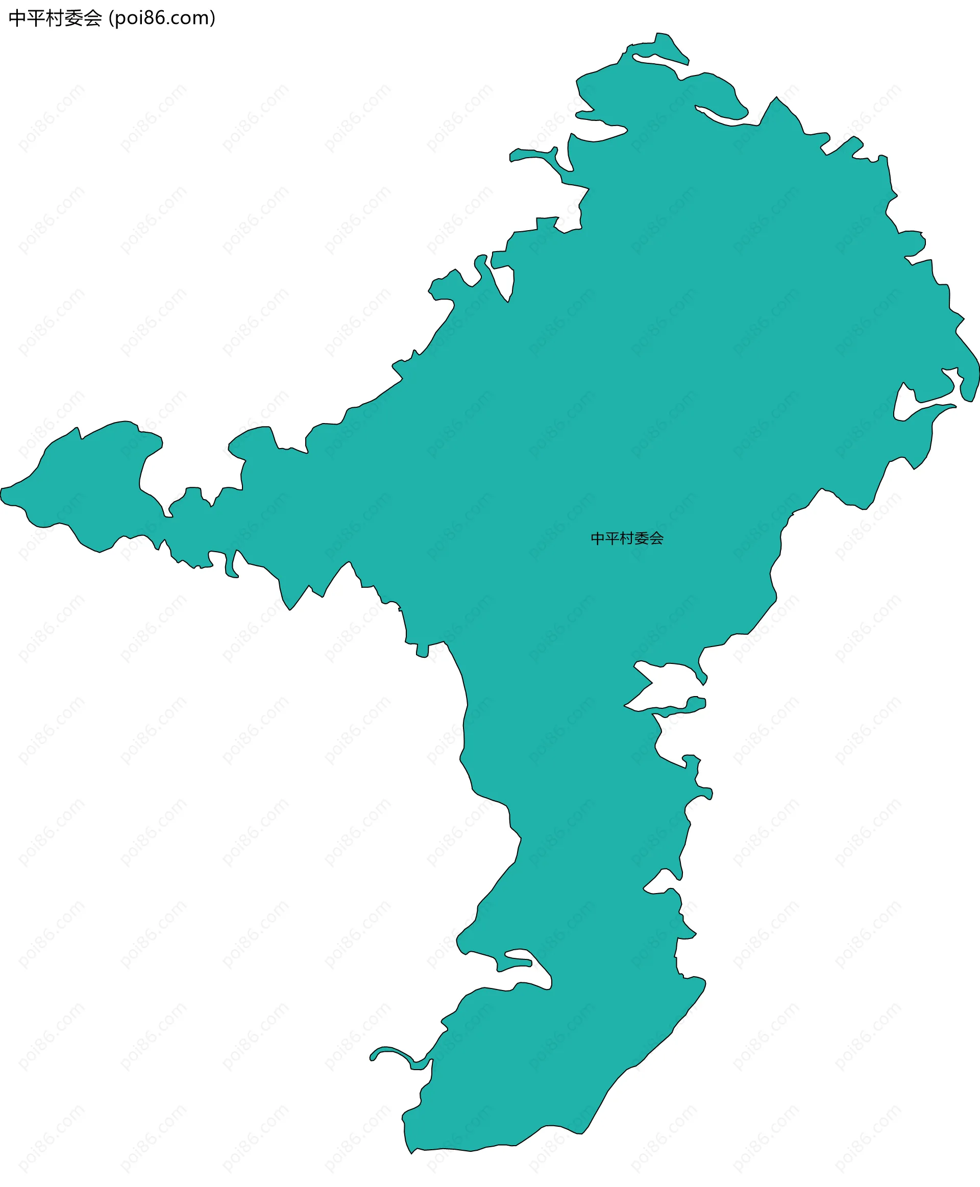 中平村委会边界地图