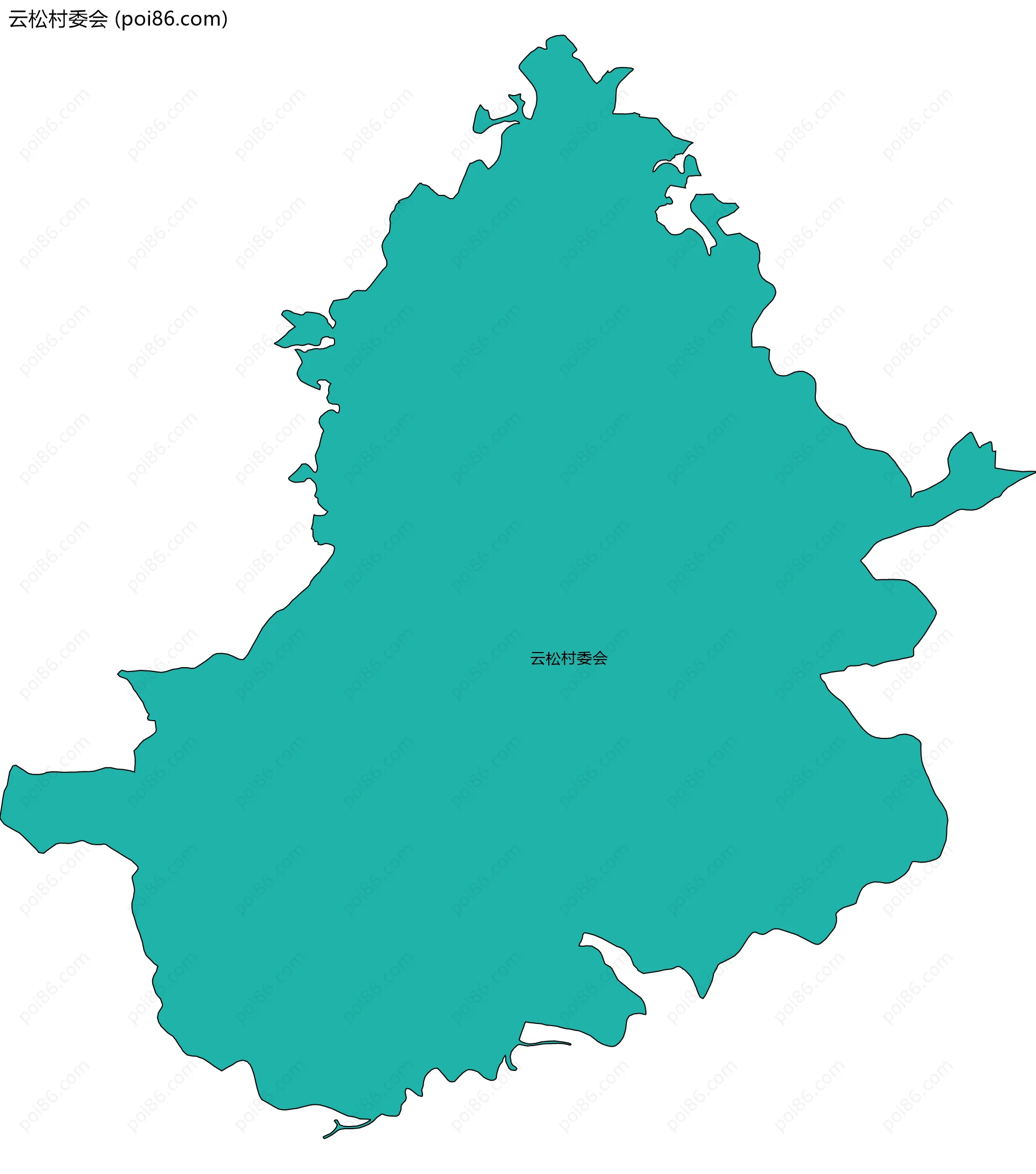 云松村委会边界地图