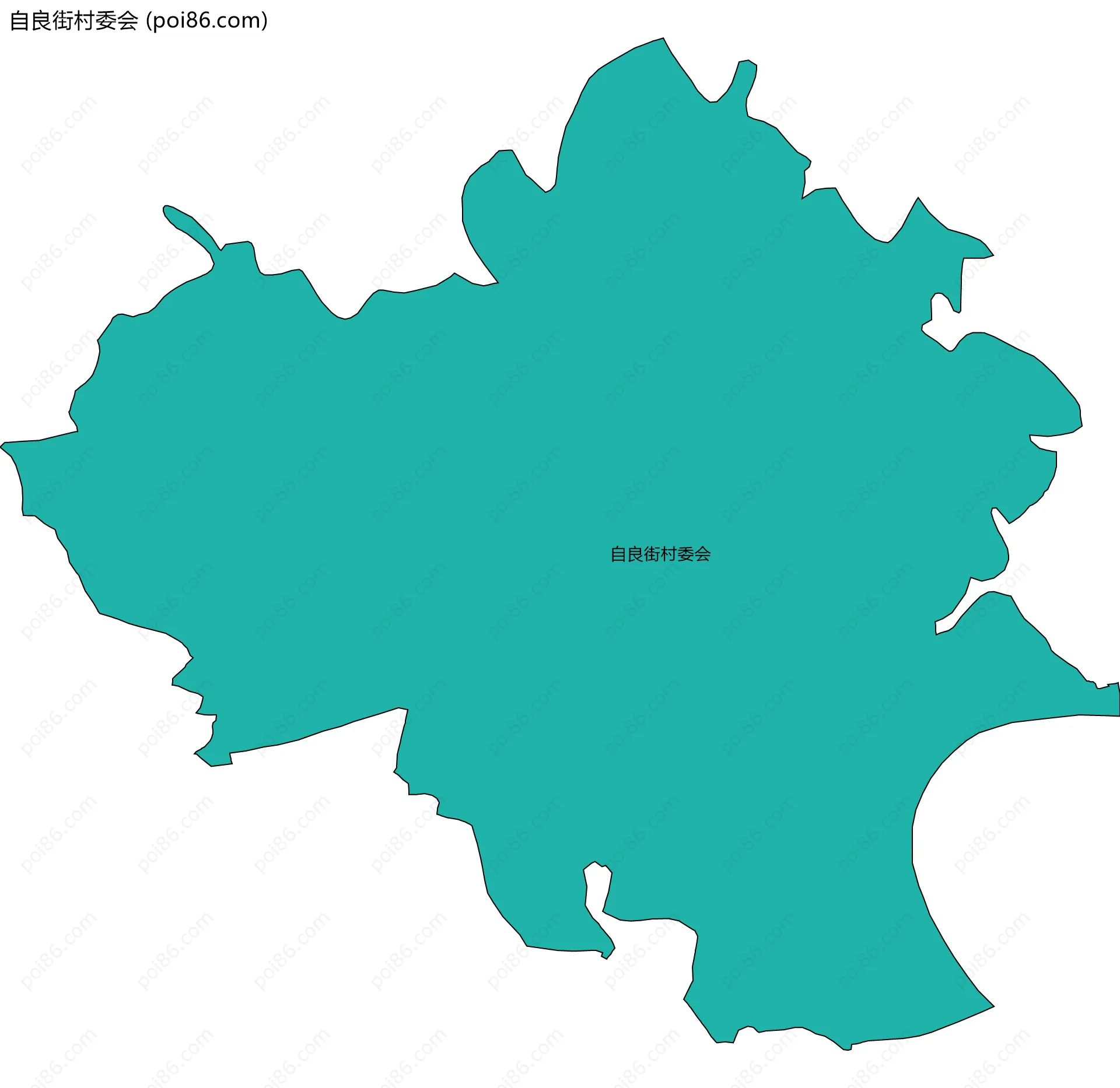 自良街村委会边界地图