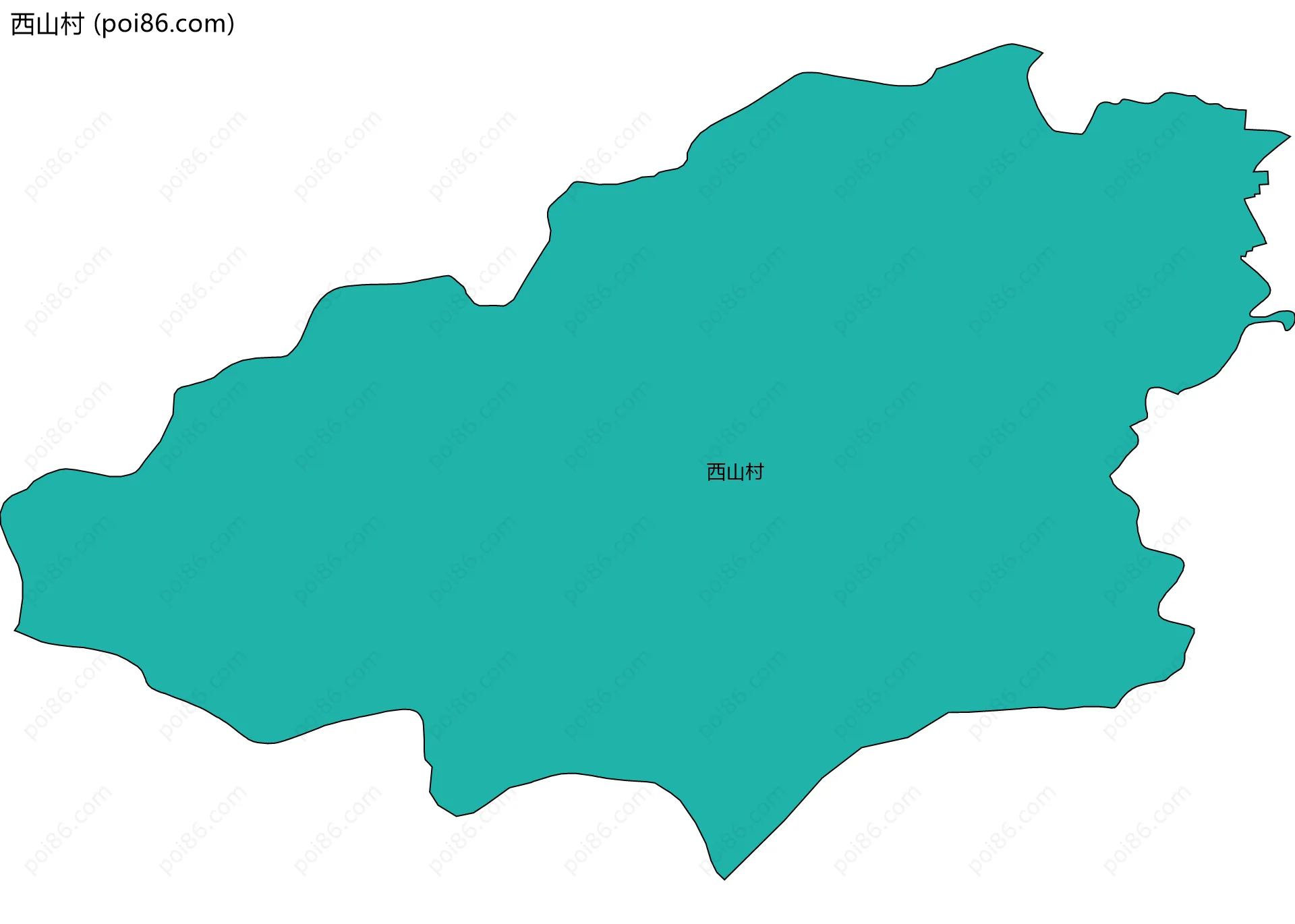 西山村边界地图