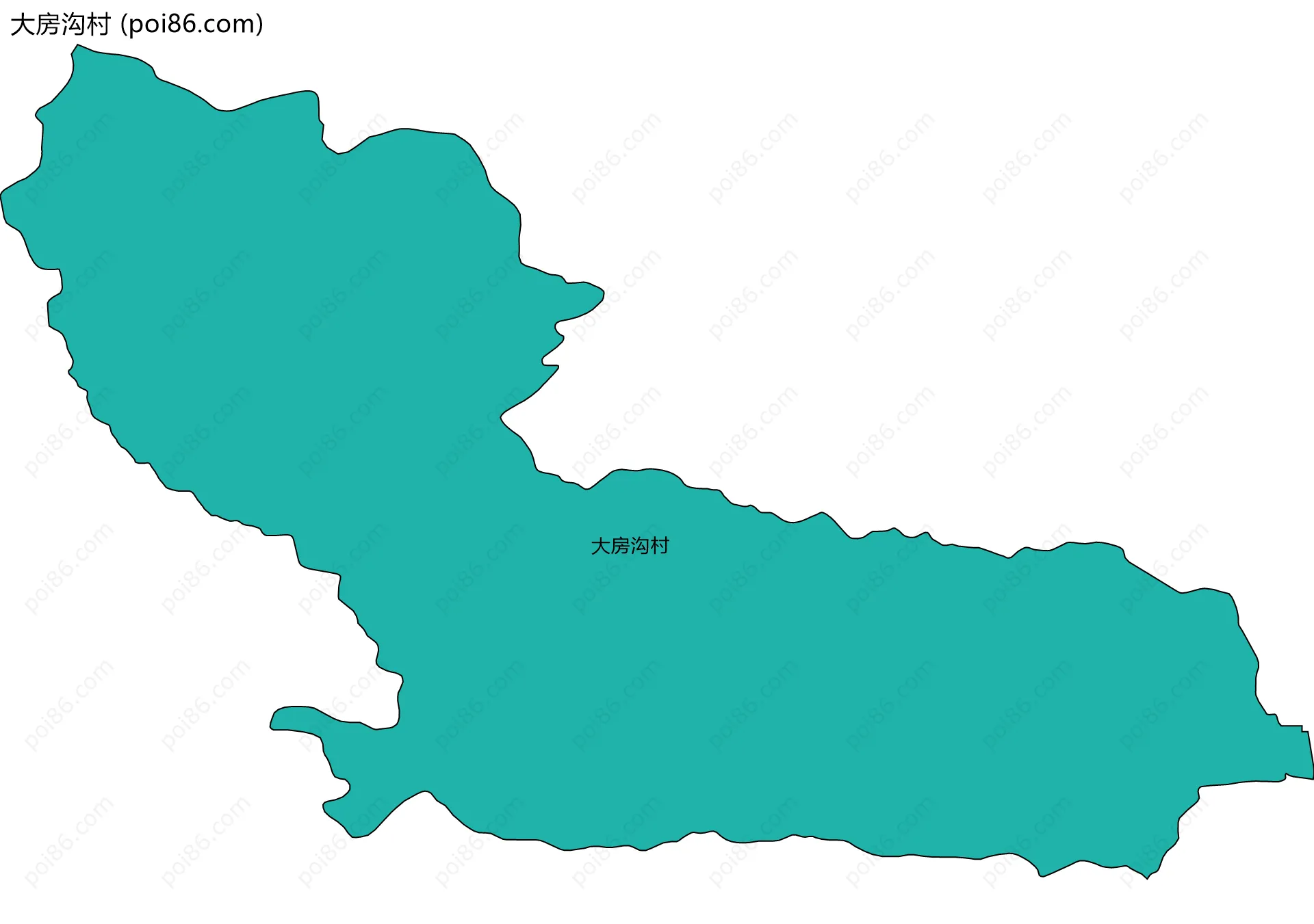 大房沟村边界地图