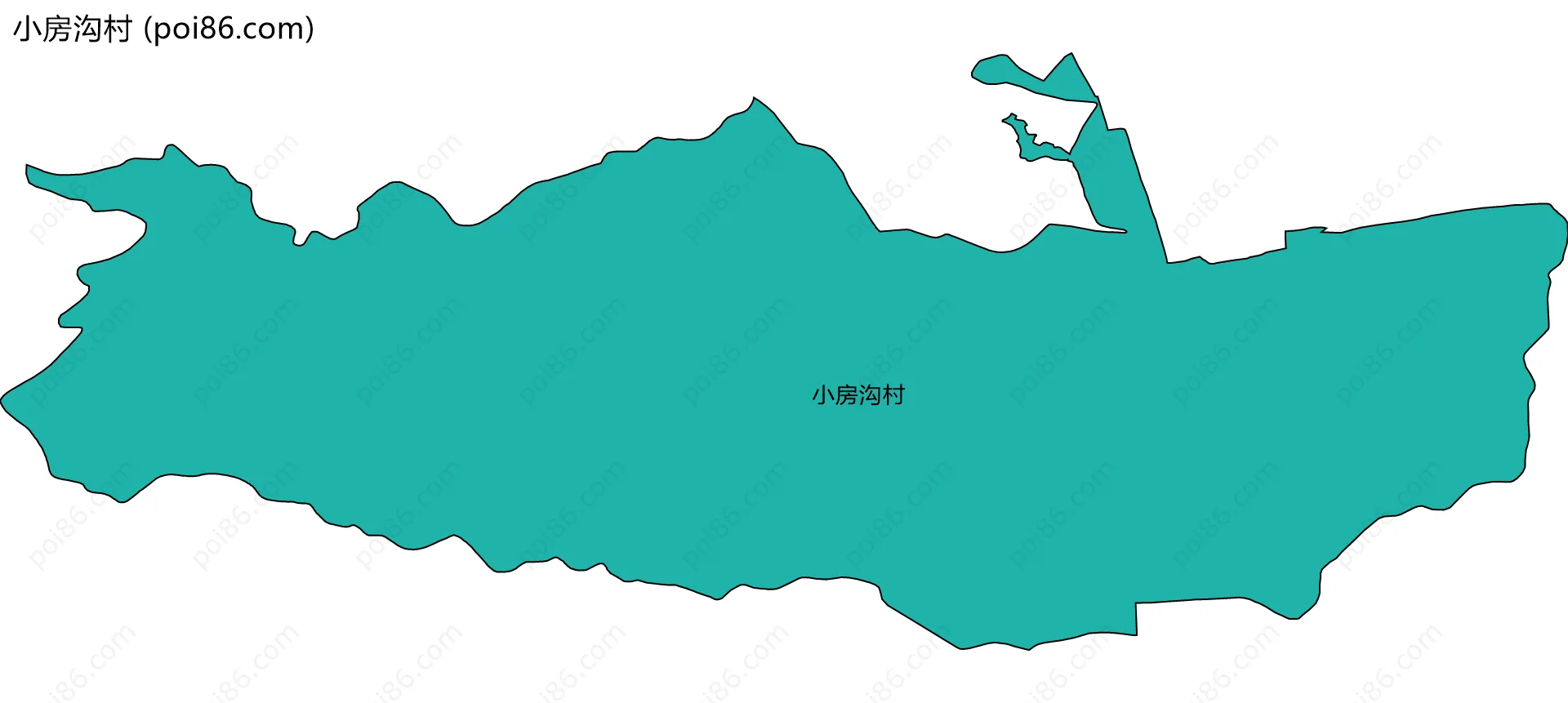 小房沟村边界地图