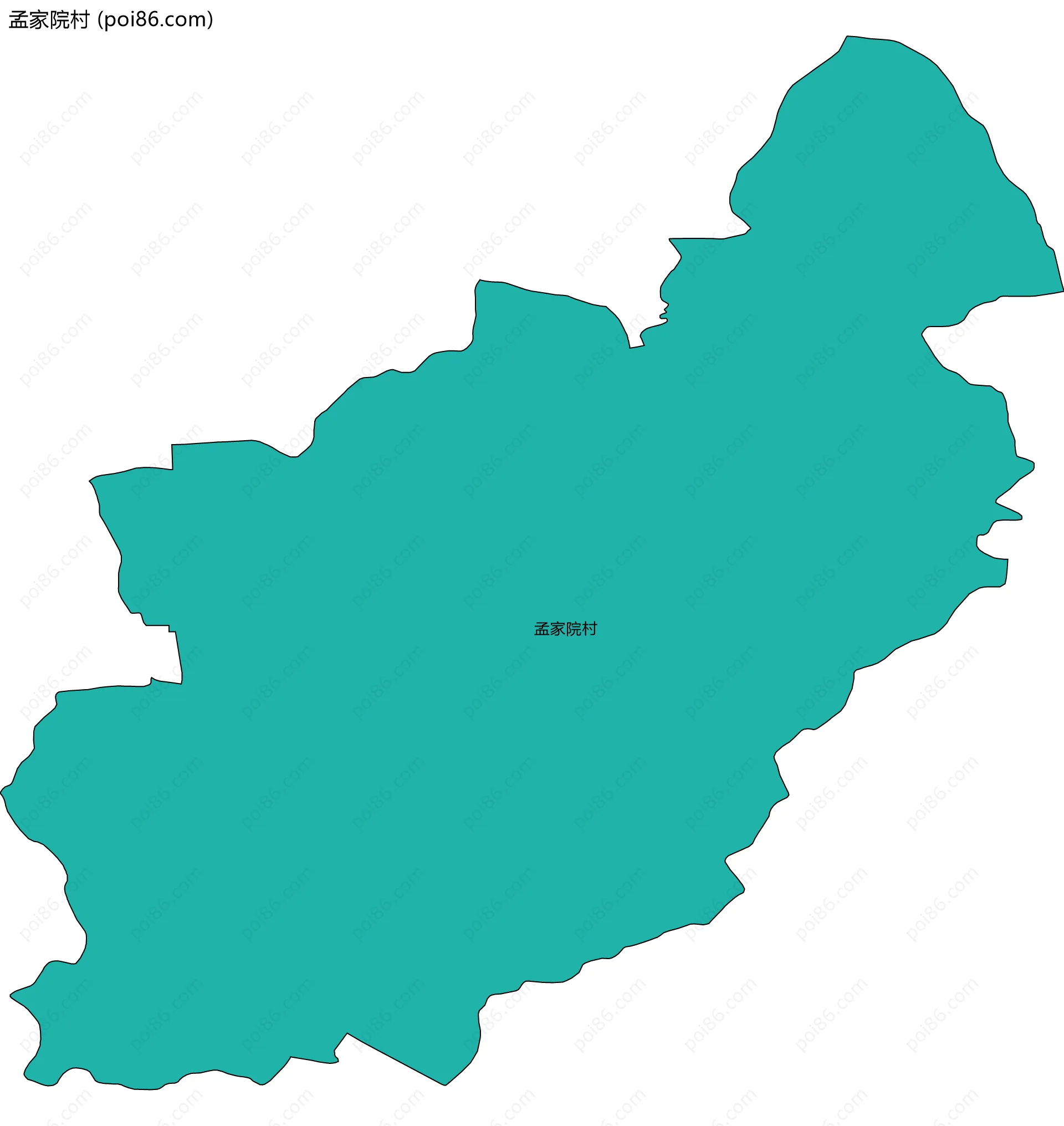 孟家院村边界地图