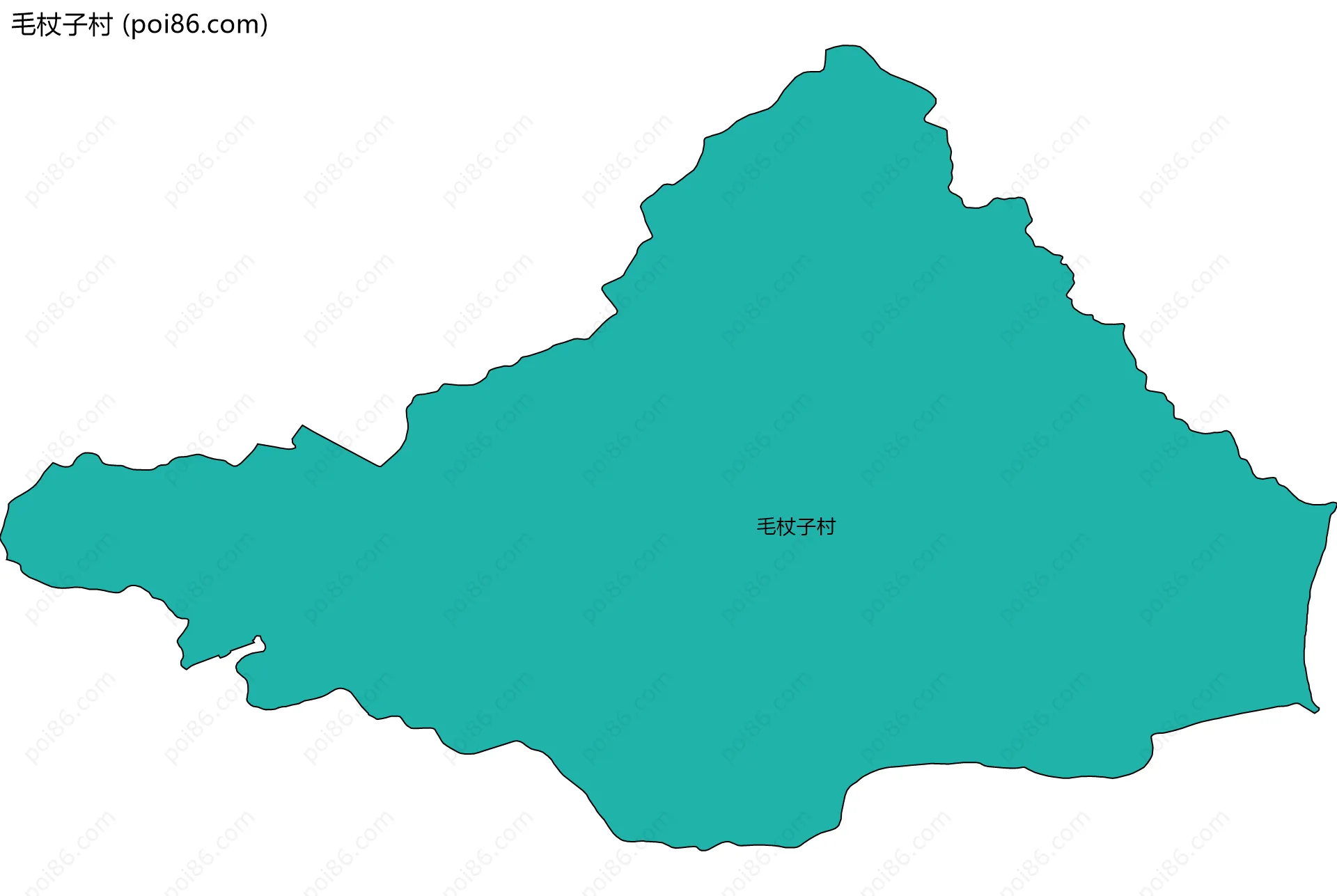 毛杖子村边界地图