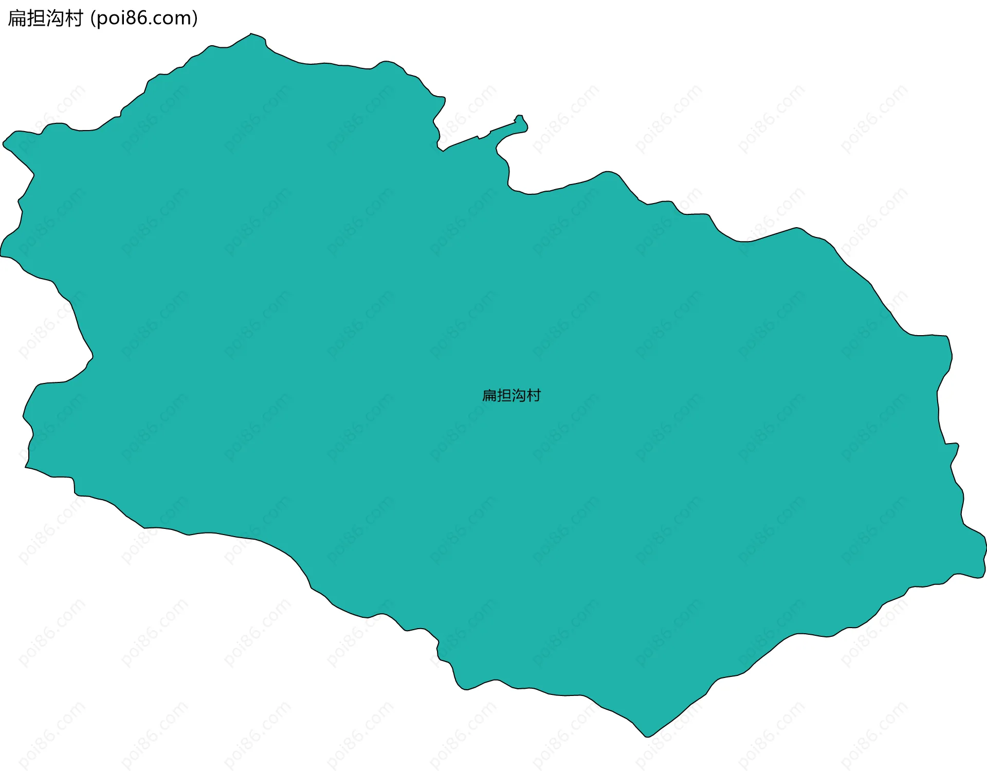 扁担沟村边界地图