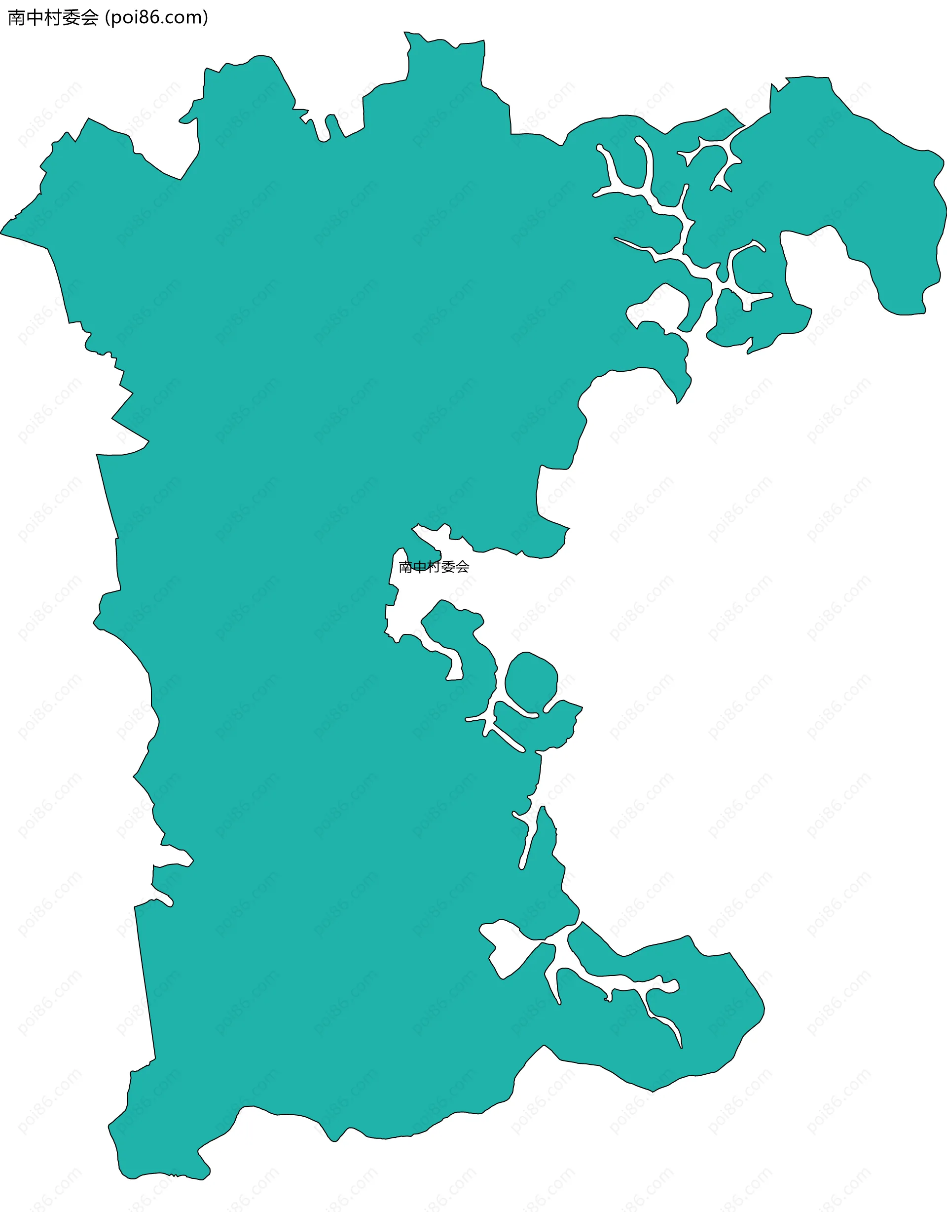 南中村委会边界地图