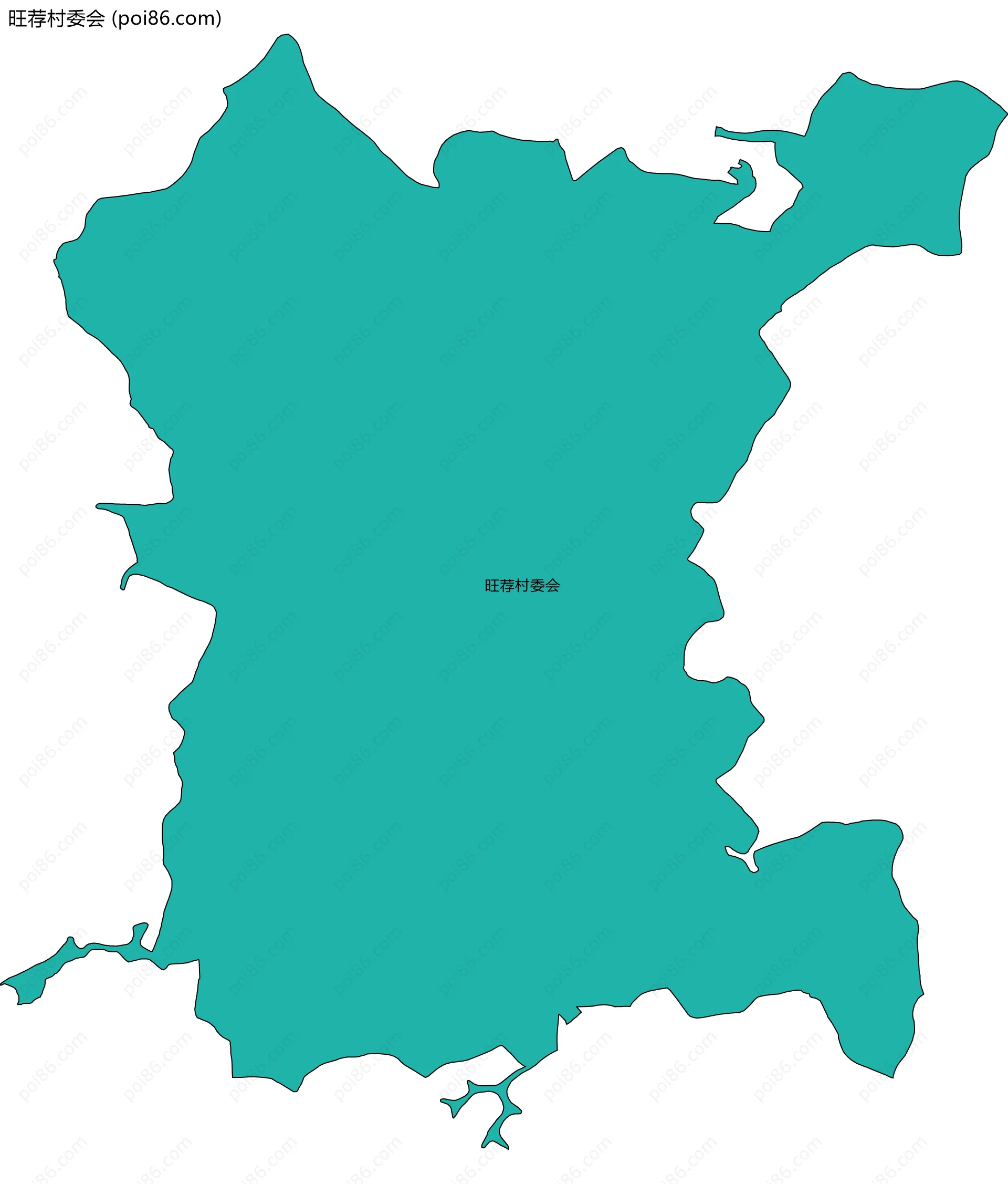 旺荐村委会边界地图