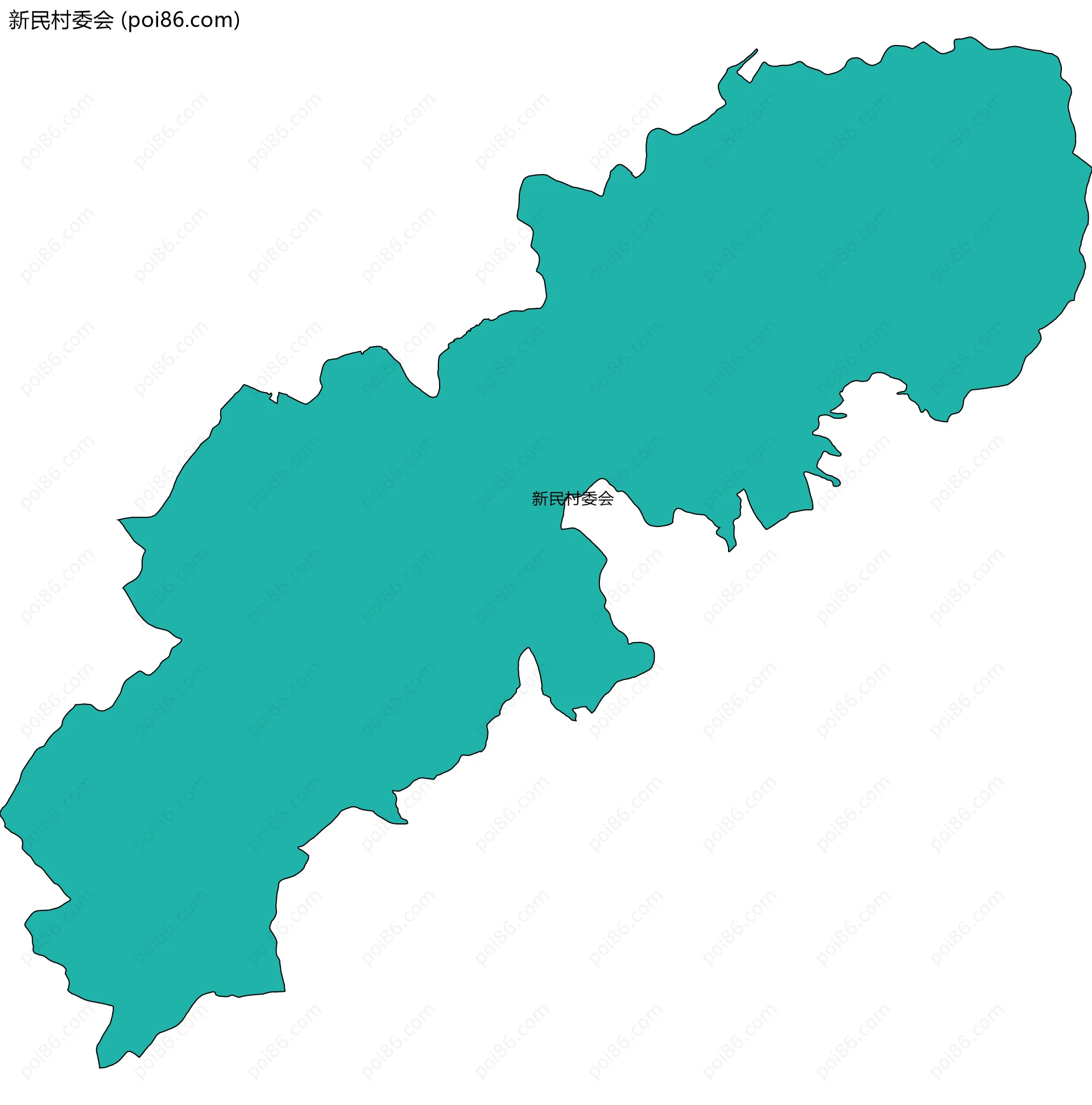 新民村委会边界地图