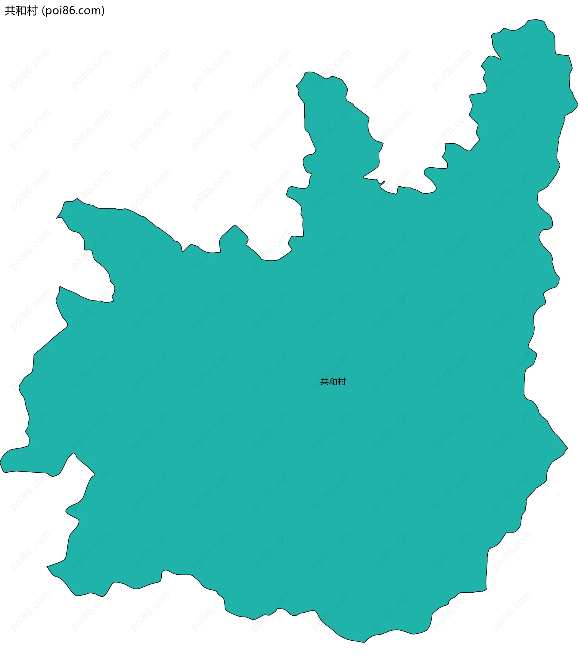 共和村边界地图