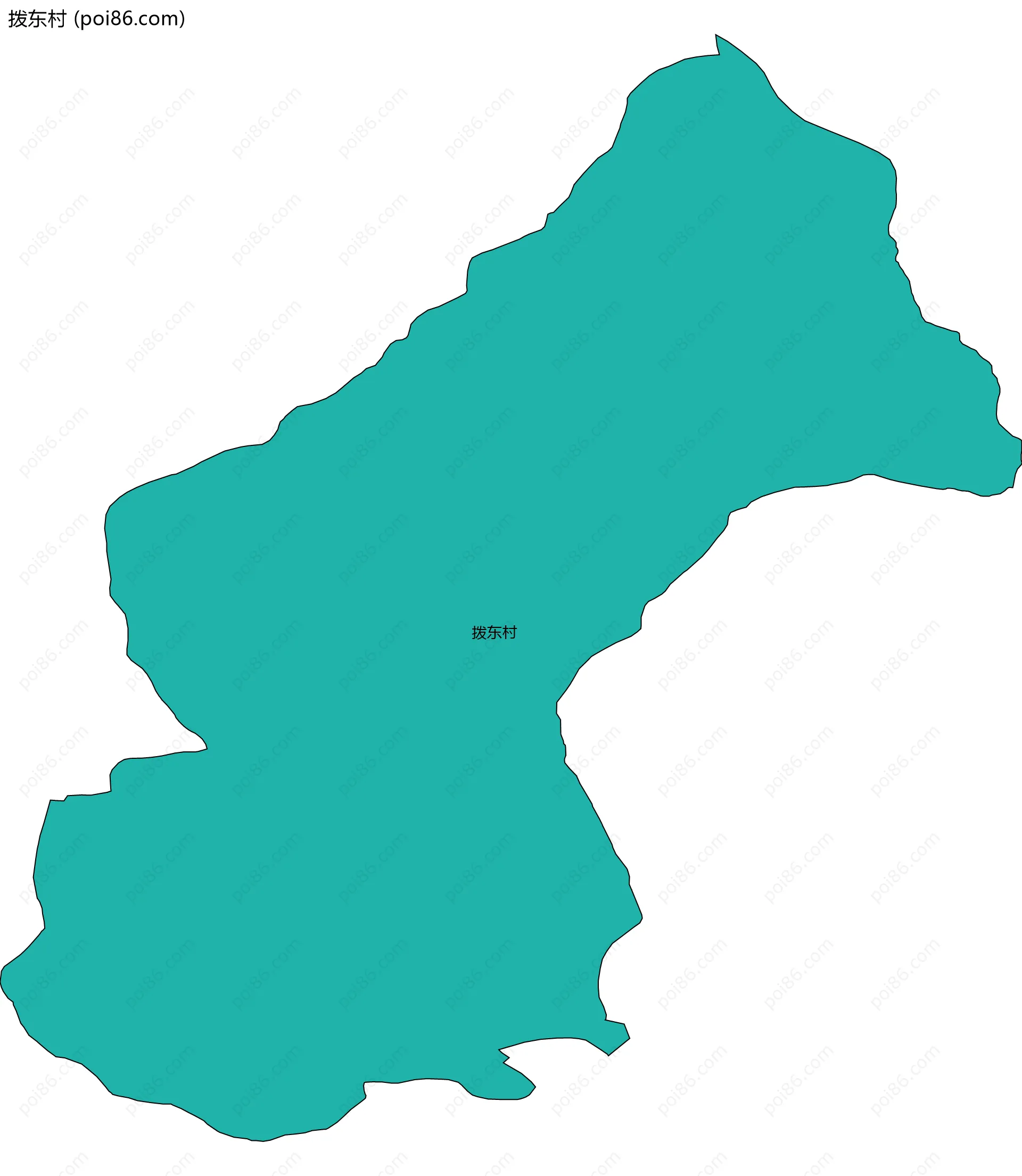 拨东村边界地图