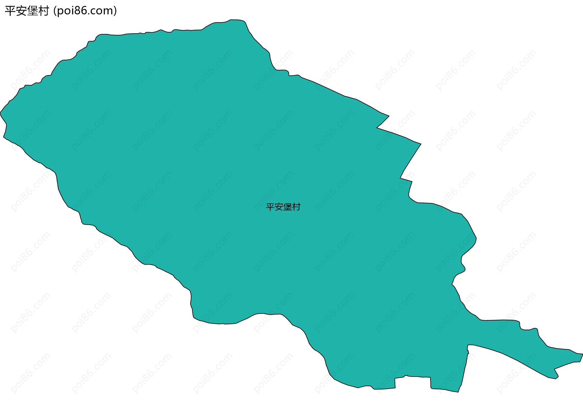 平安堡村边界地图