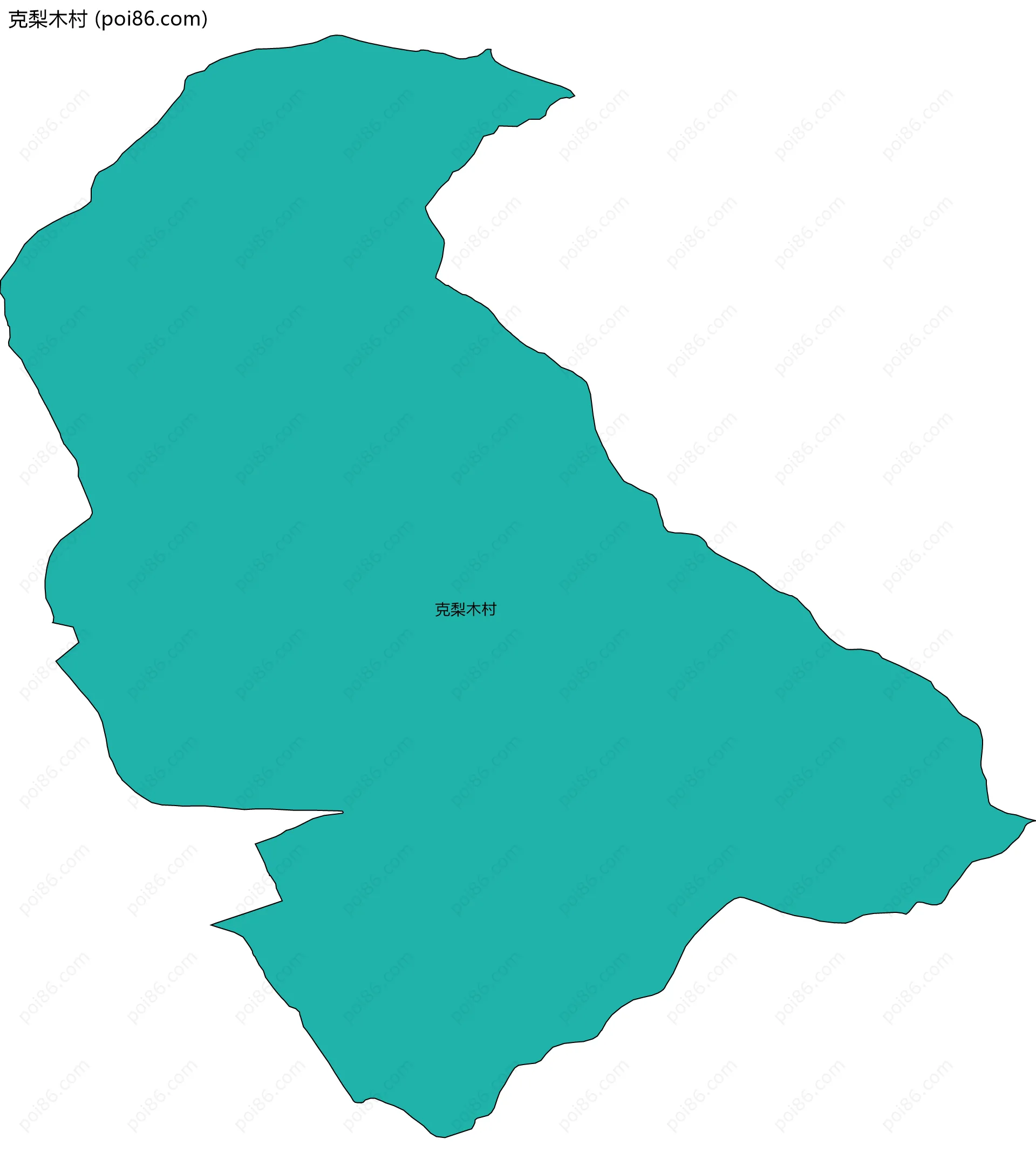 克梨木村边界地图