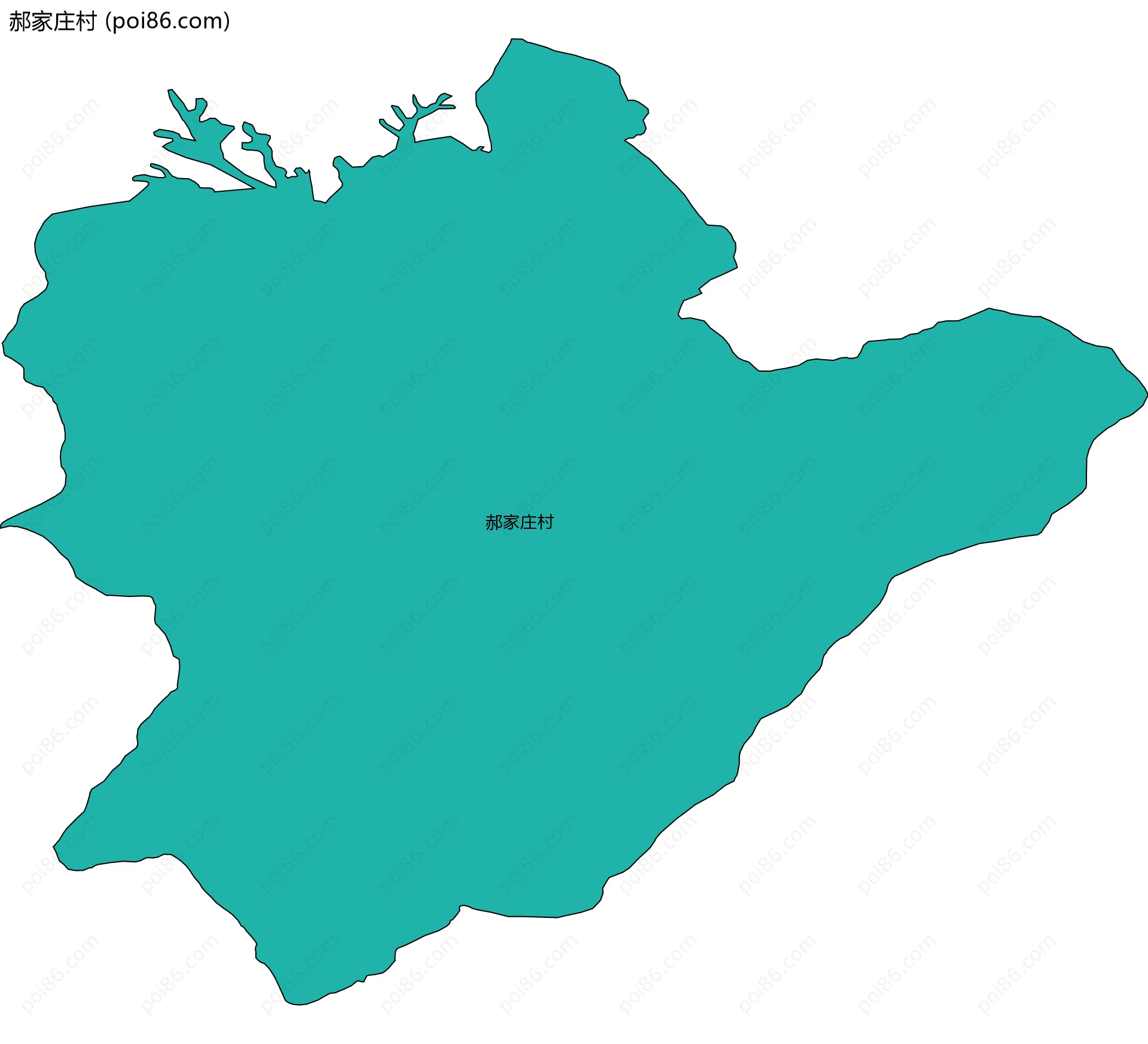 郝家庄村边界地图