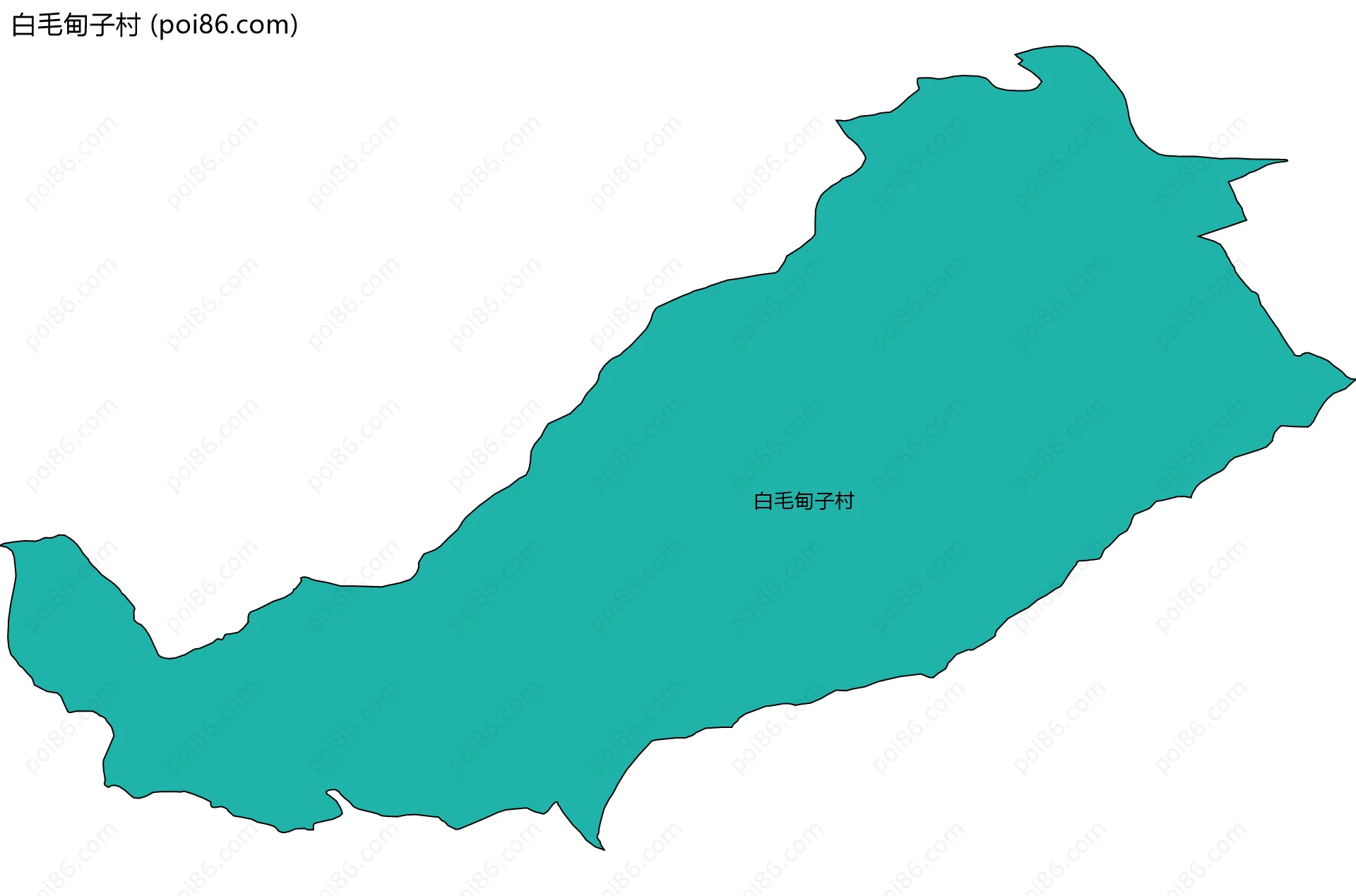 白毛甸子村边界地图