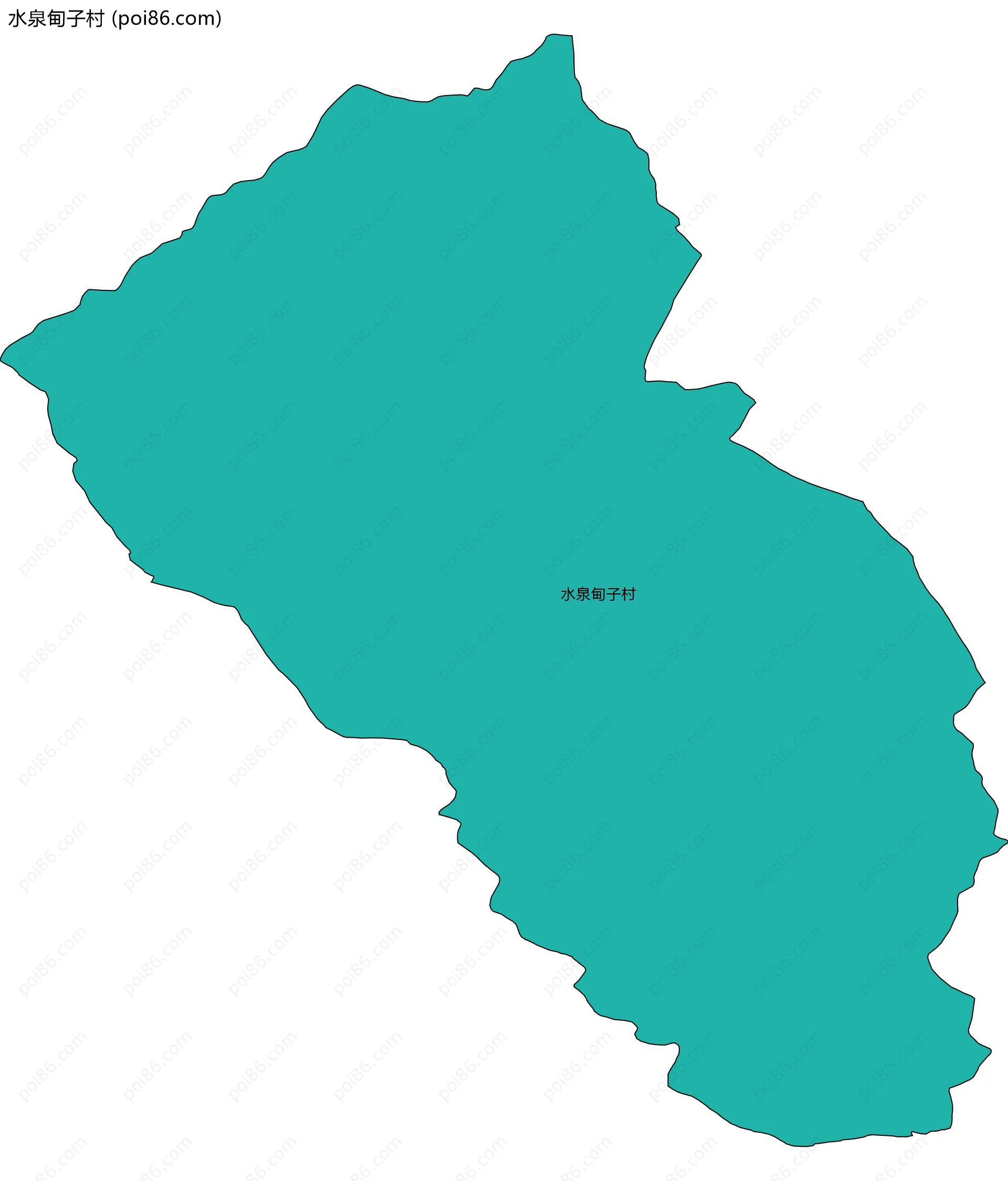 水泉甸子村边界地图