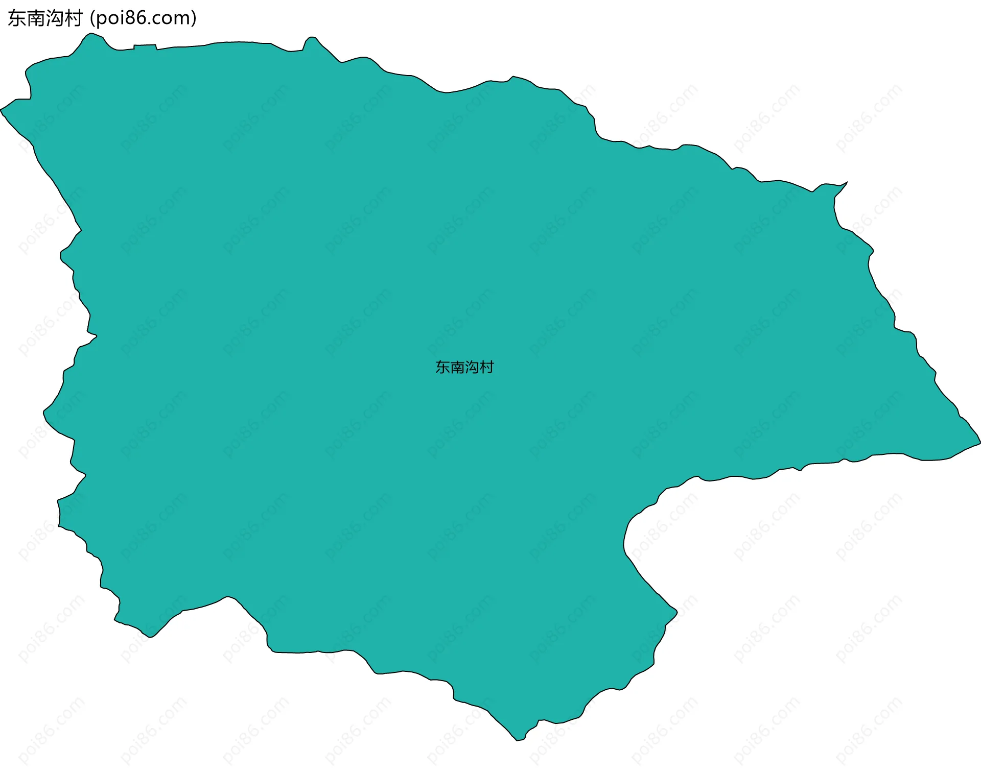 东南沟村边界地图