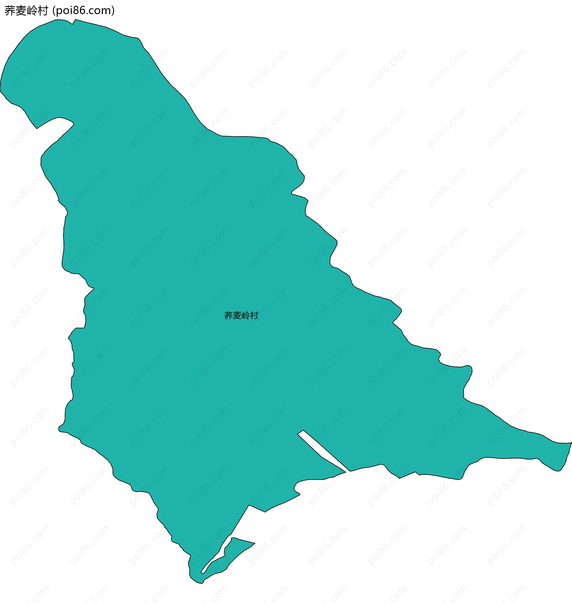 荞麦岭村边界地图