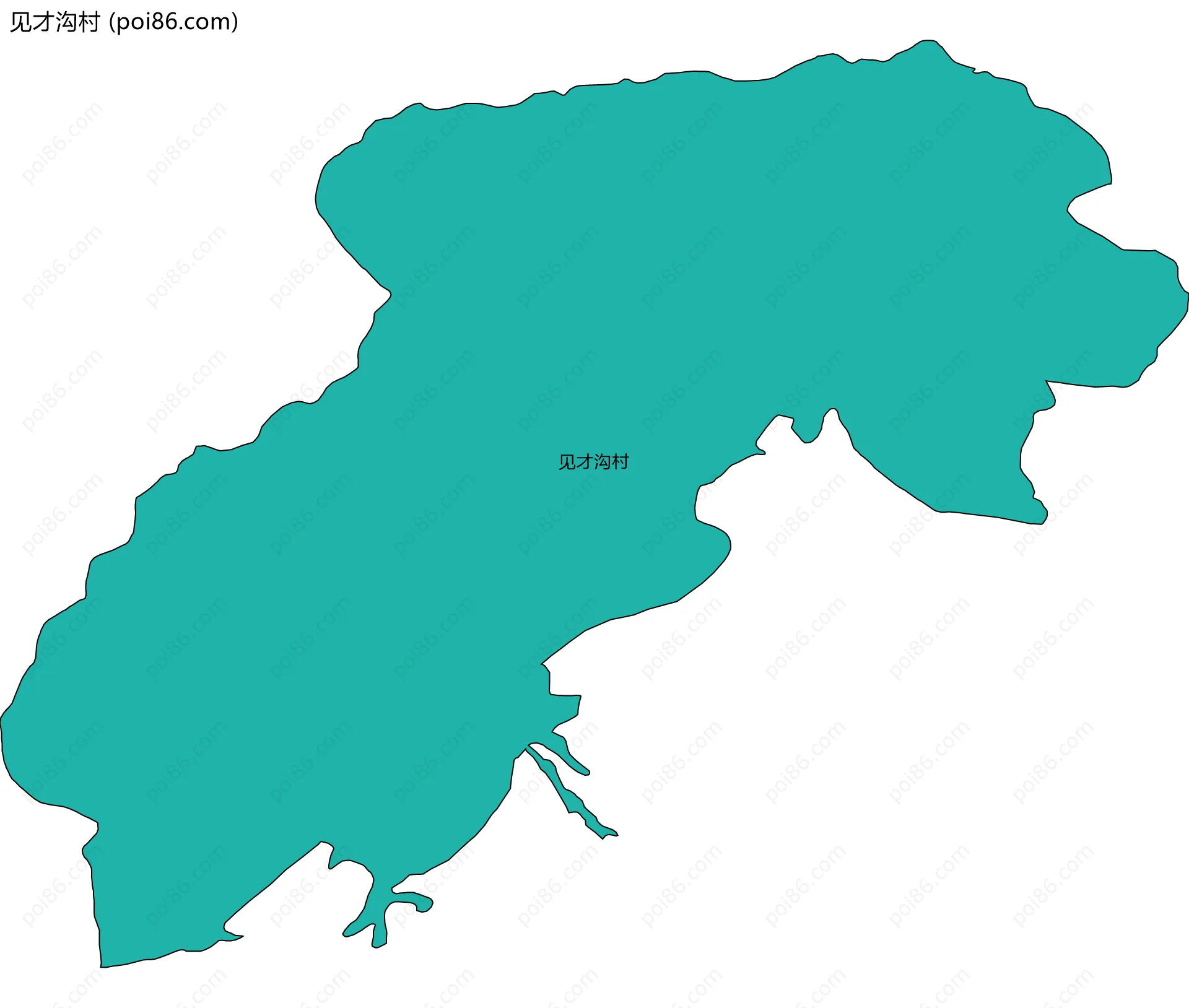 见才沟村边界地图