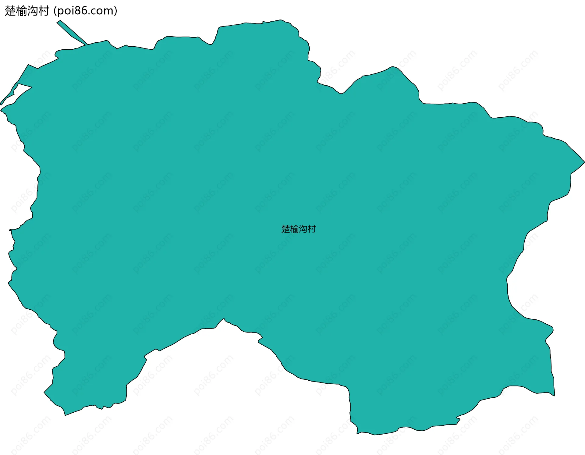 楚榆沟村边界地图