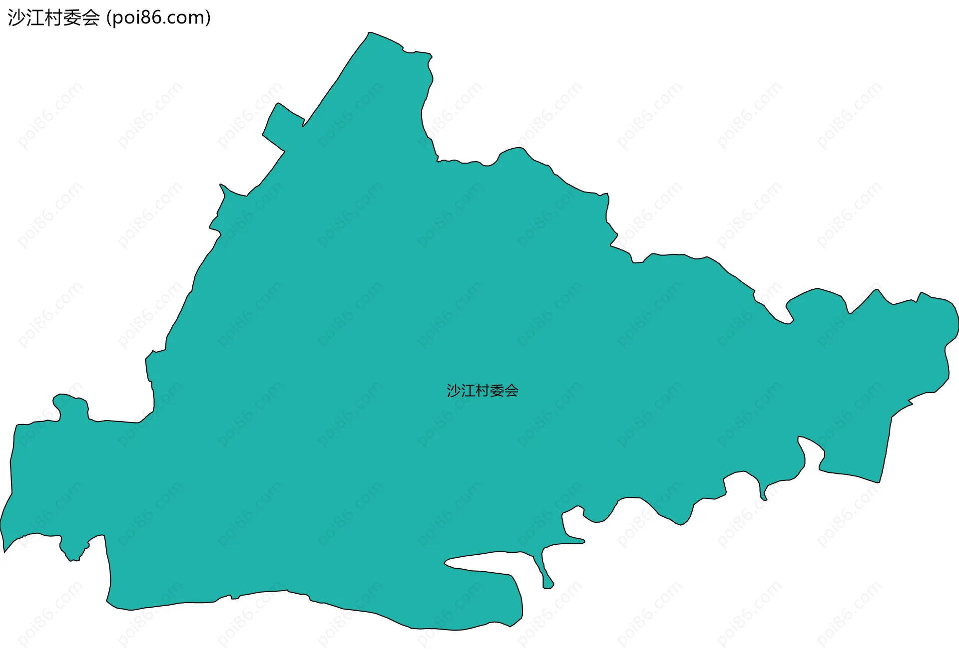 沙江村委会边界地图
