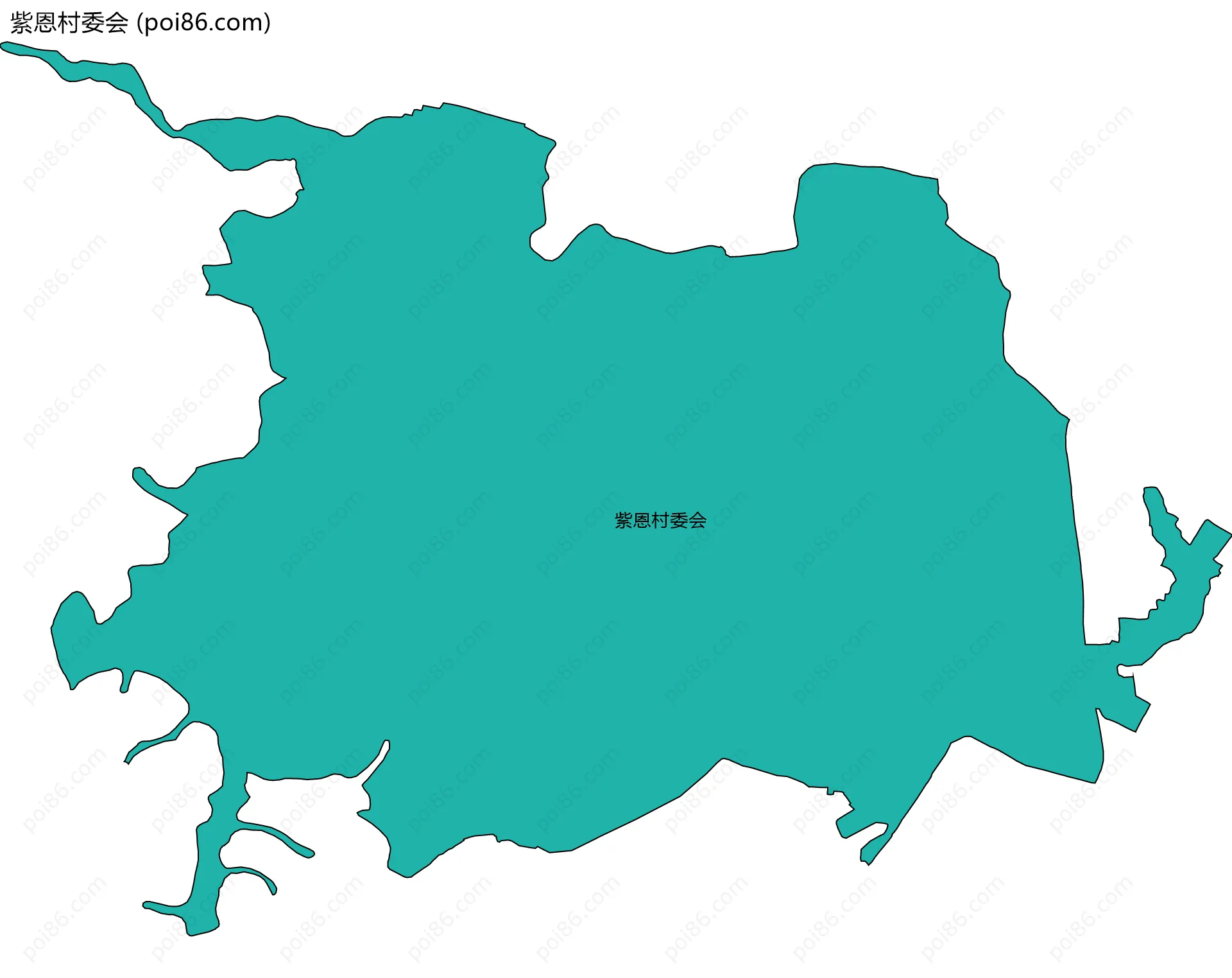 紫恩村委会边界地图