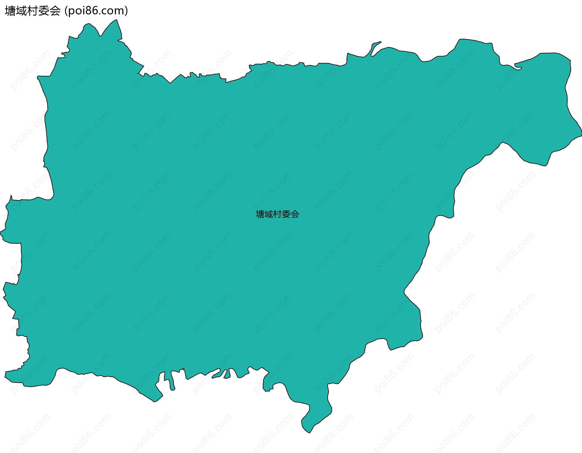 塘域村委会边界地图