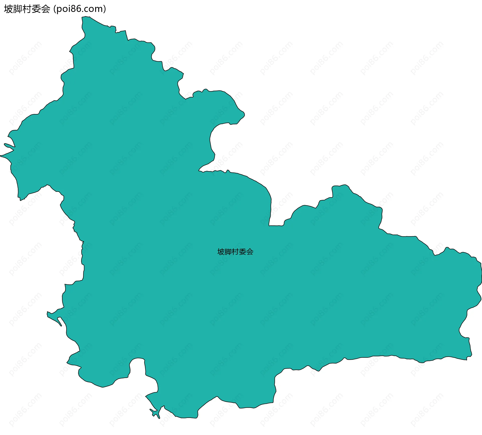 坡脚村委会边界地图